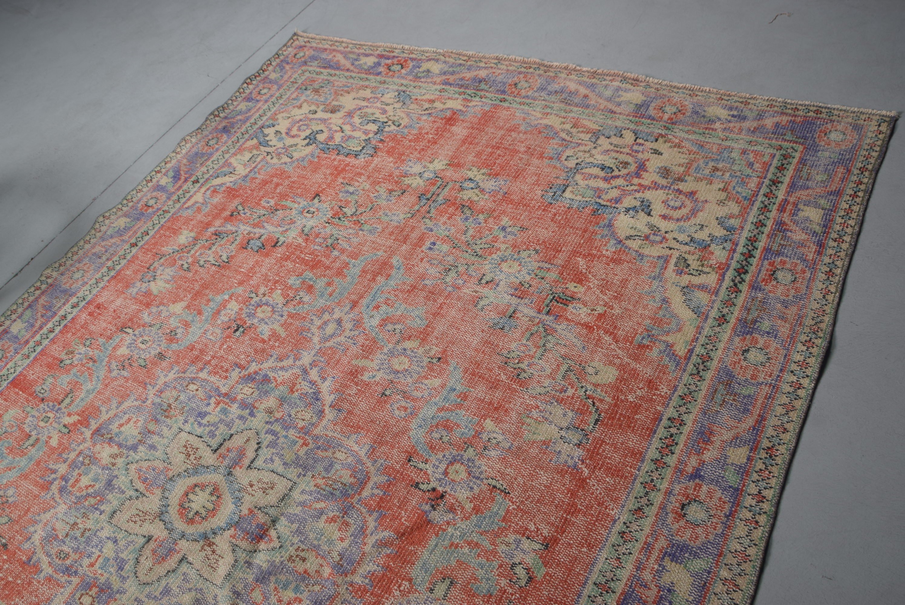 Orange Bedroom Rugs, Saloon Rugs, Cool Rugs, 6.7x11 ft Oversize Rugs, Dorm Rug, Moroccan Rugs, Vintage Rugs, Turkish Rug, Living Room Rugs