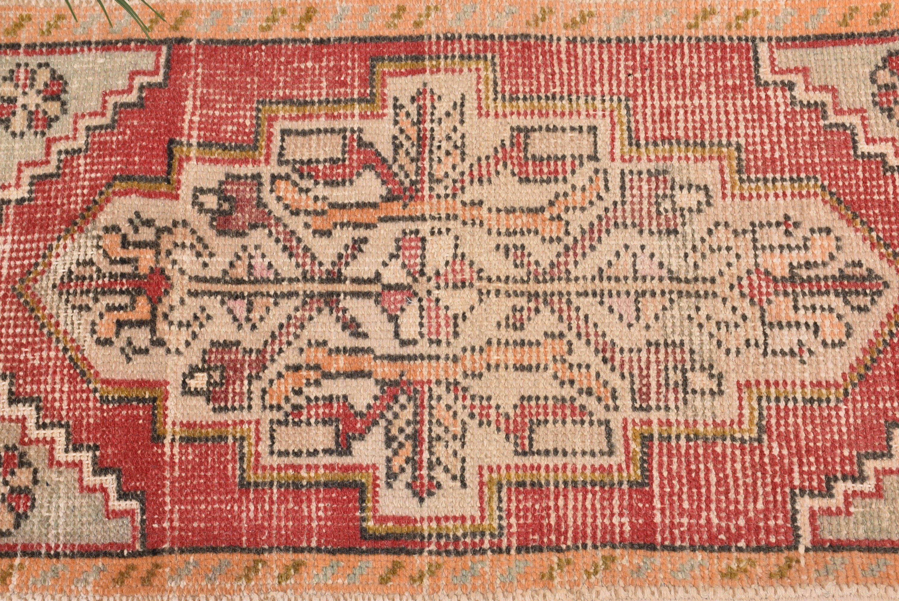 Vintage Halı, Banyo Halıları, Kırmızı Oryantal Halı, Türk Halıları, Boho Halıları, Antika Halı, 1.6x3.1 ft Küçük Halı, Küçük Alan Halıları