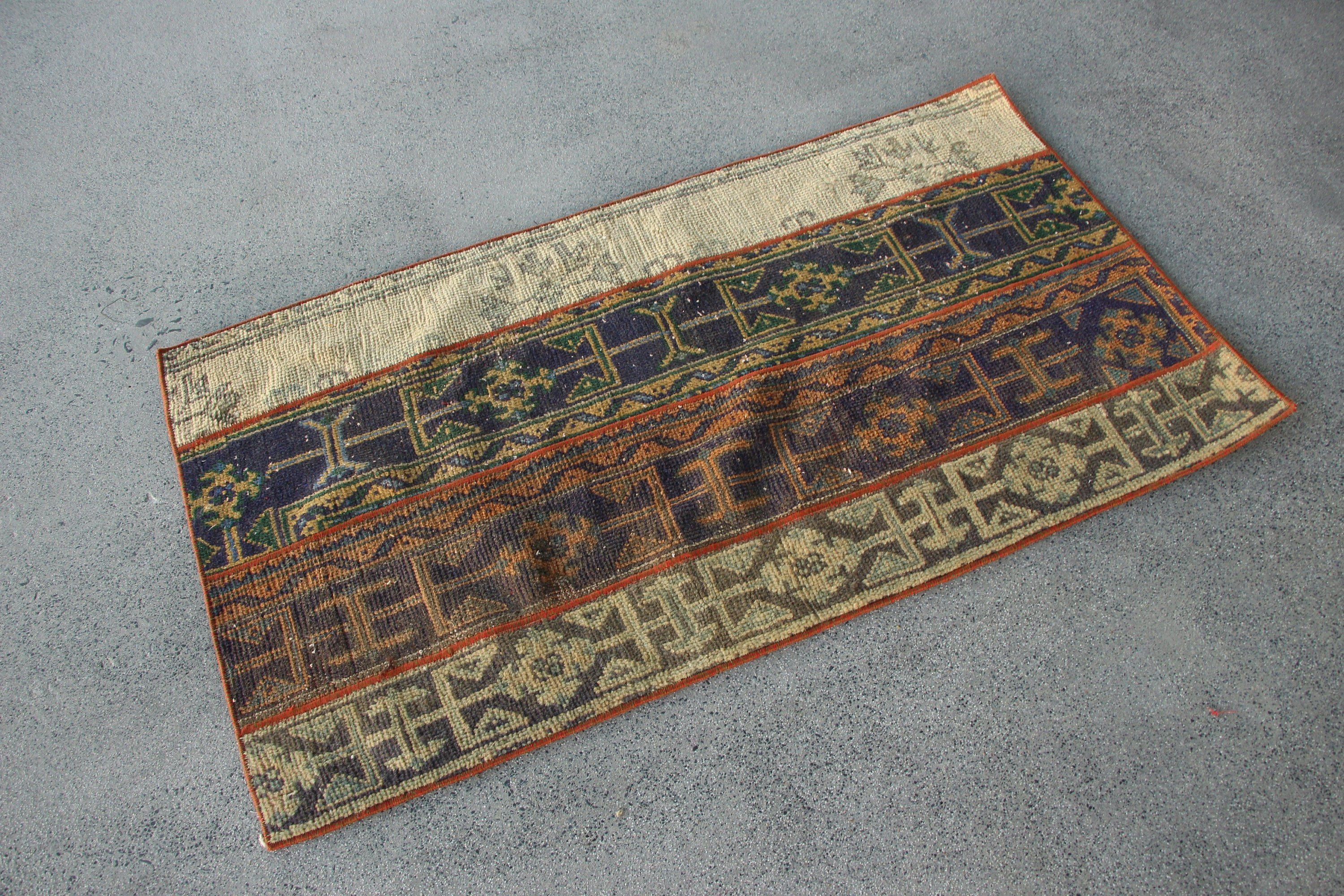 Çocuk Halısı, Vintage Halılar, Ev Dekorasyonu Halıları, Mavi Oryantal Halılar, Organik Halı, Yün Halı, Türk Halıları, Araba Paspas Halısı, 2,5x4,6 ft Küçük Halı