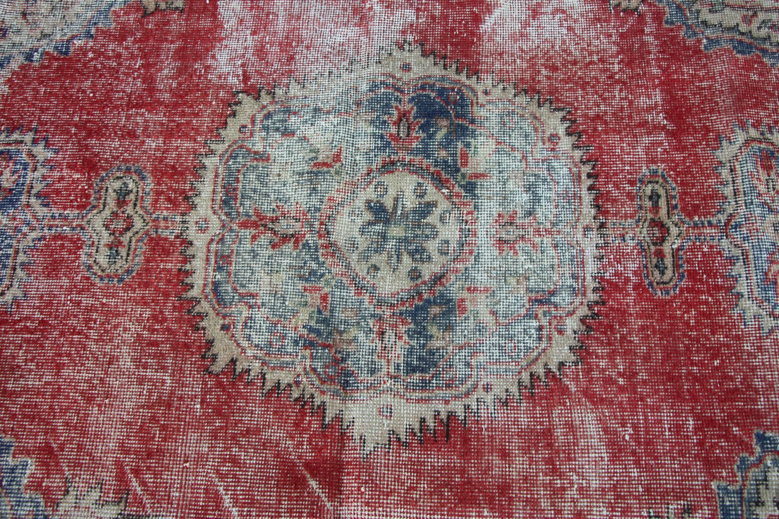 Vintage Rug, Floor Rug, Antique Rugs, Nursery Rugs, Bedroom Rug, Rugs for Bedroom, 2.7x6.5 ft Accent Rugs, Red Cool Rug, Turkish Rugs