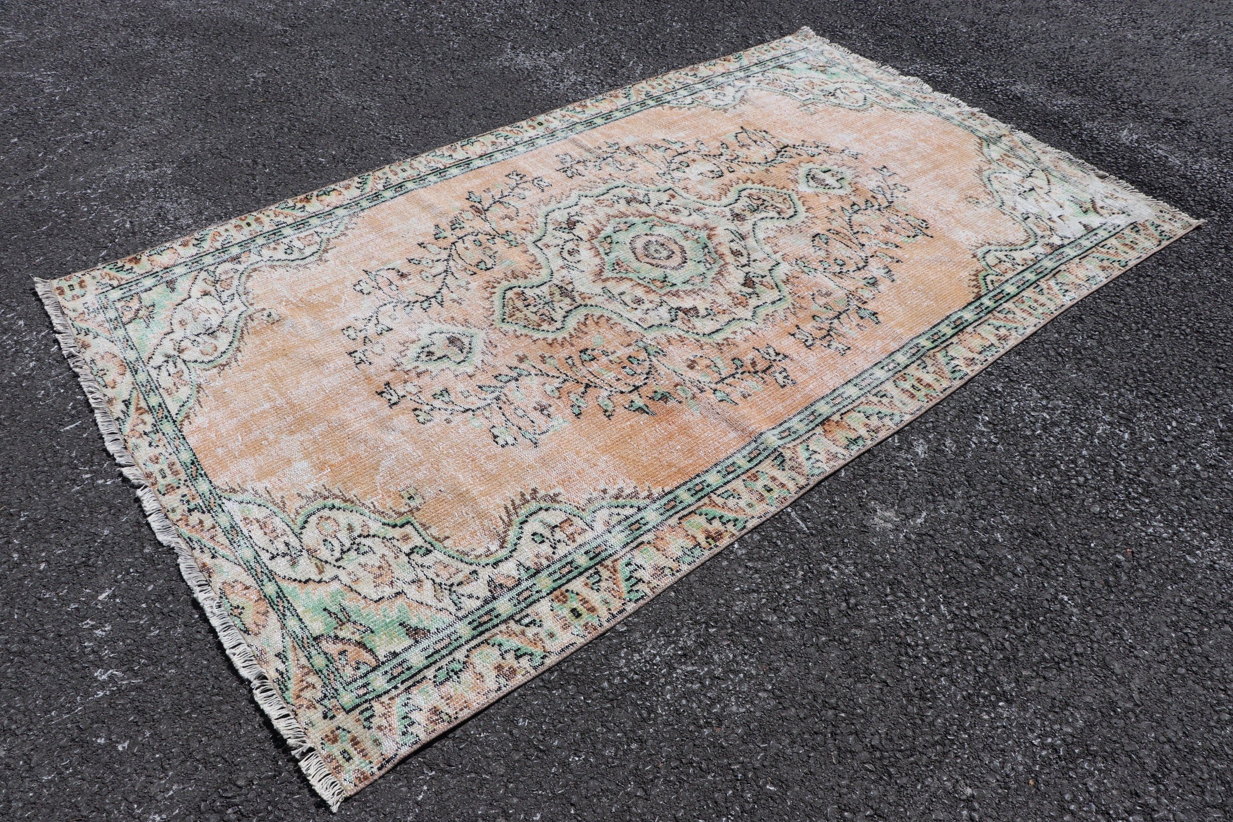 Vintage Halılar, Mutfak Halısı, Yemek Odası Halısı, Türk Halısı, 5,3x8,5 ft Büyük Halı, Anadolu Halısı, Boho Halısı, Salon Halıları, Turuncu Oryantal Halı