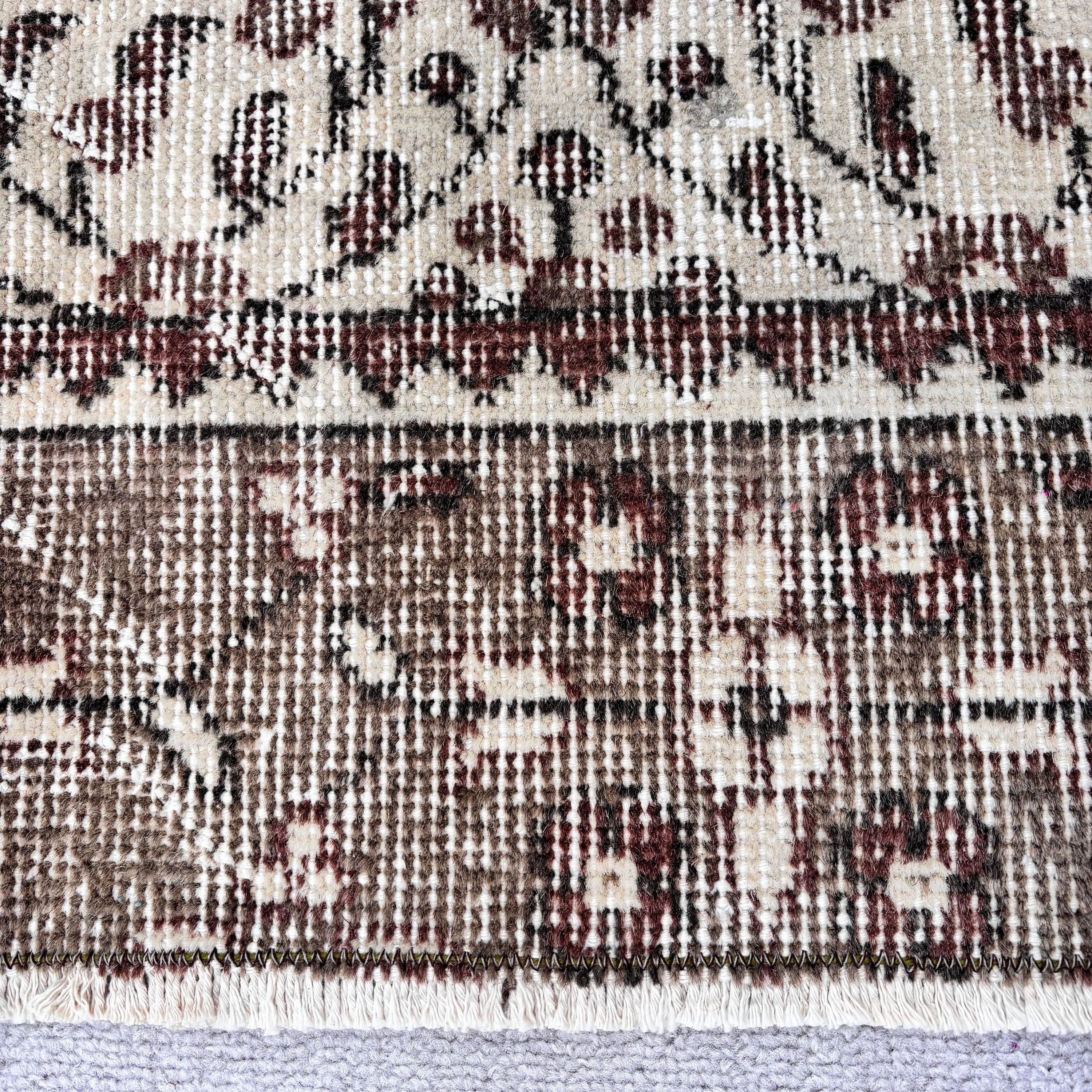 Boho Accent Rug, Vintage Accent Rug, Modern Rug, Vintage Rug, Brown Antique Rugs, Turkish Rug, 3.4x6.7 ft Accent Rug, Bedroom Rug