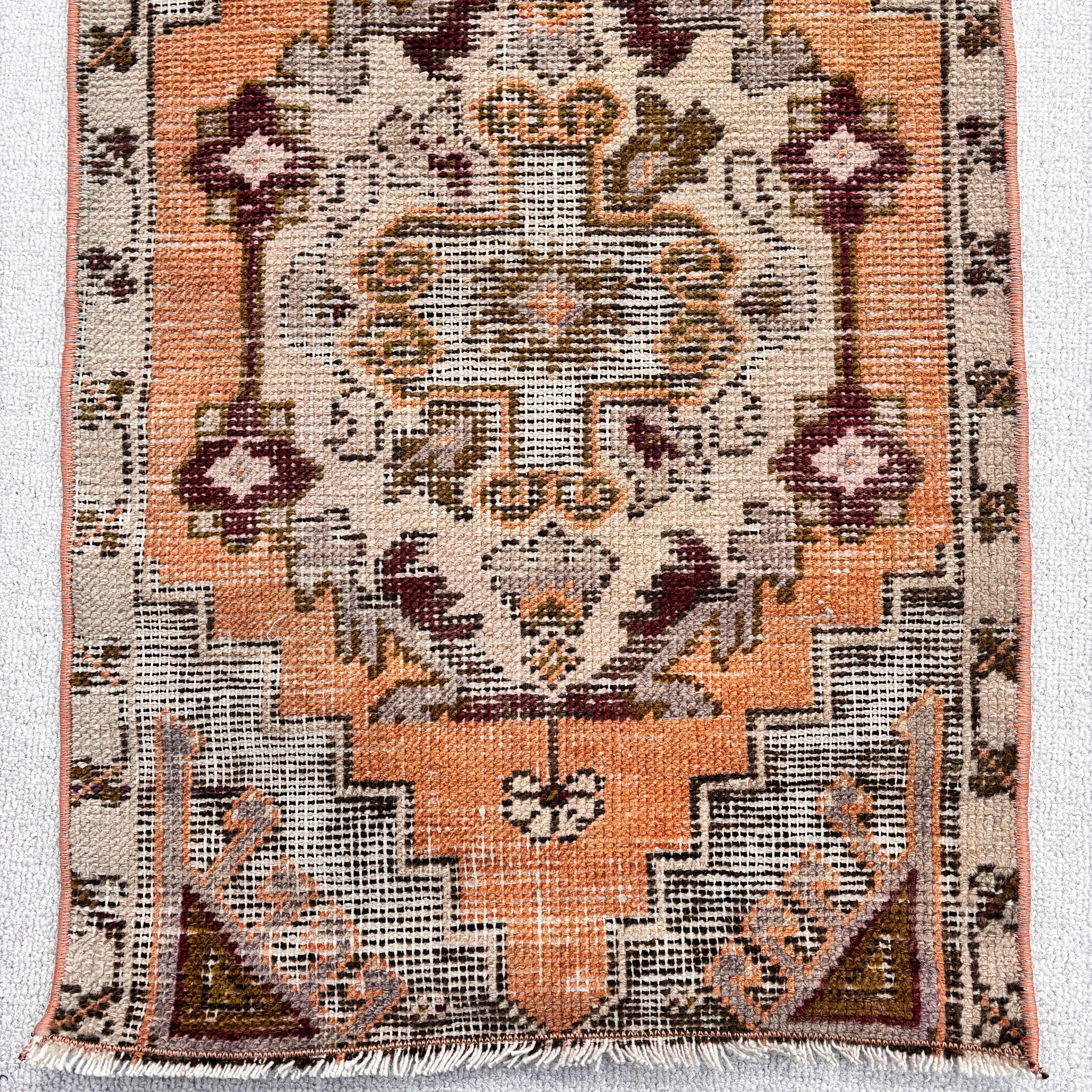 1.6x2.3 ft Small Rugs, Vintage Rugs, Turkish Rug, Small Area Rug, Nursery Rug, Luxury Rugs, Orange Bedroom Rugs, Moroccan Rug, Boho Rug