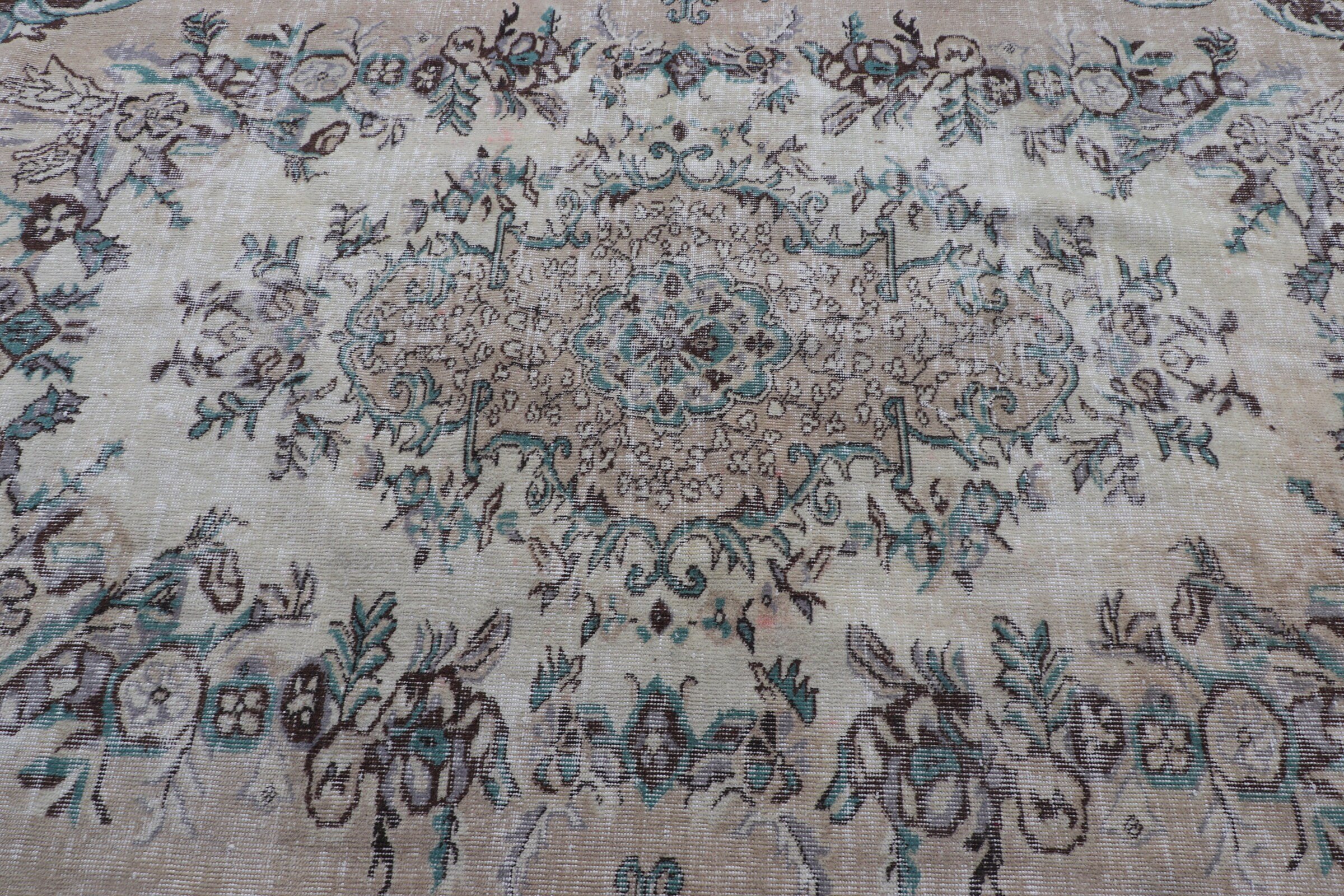 Cool Halı, Türk Halısı, 5.3x8.7 ft Büyük Halı, Yatak Odası Halıları, Vintage Halı, Bej Havalı Halılar, Yemek Odası Halıları, Salon Halıları, Mutfak Halısı