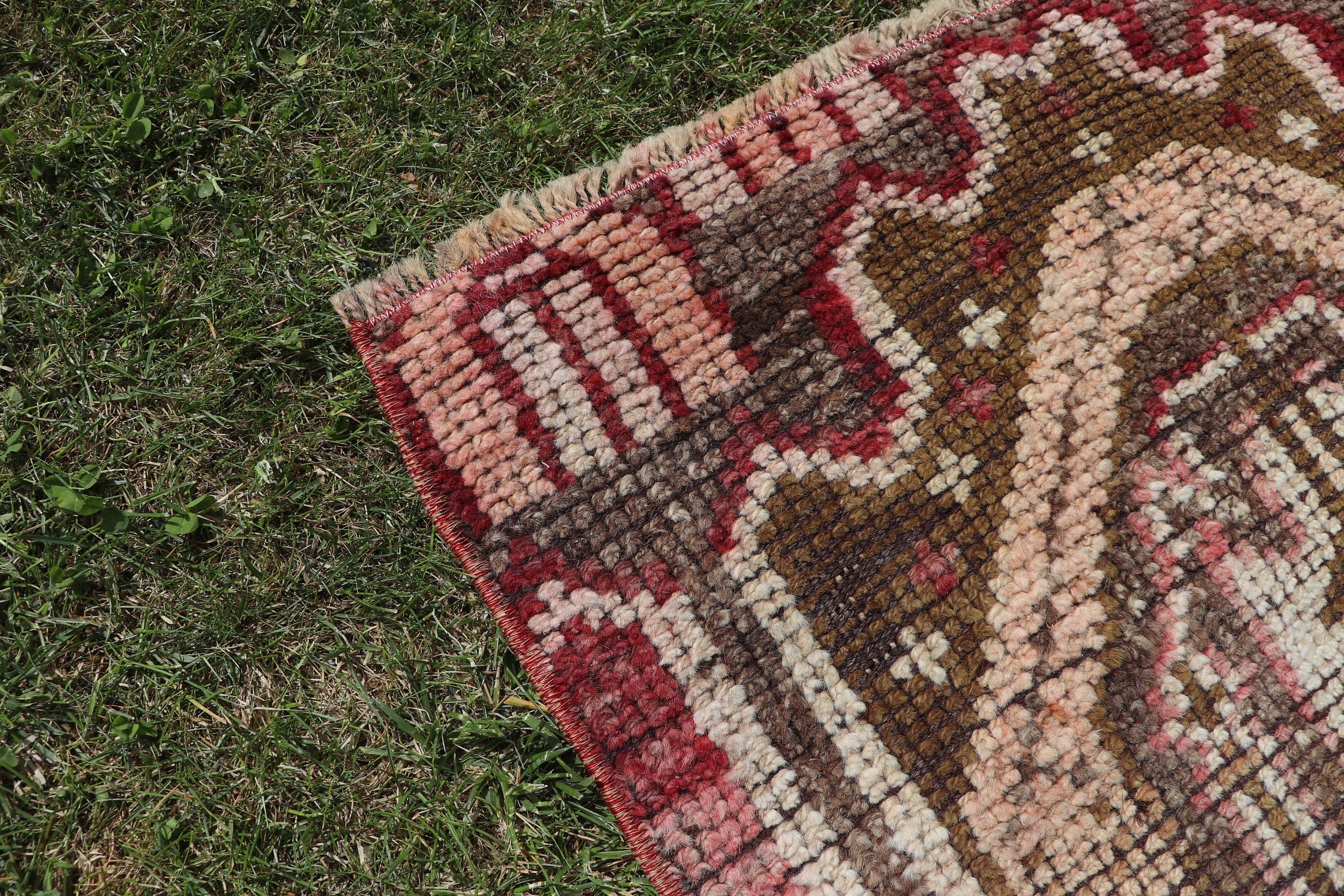 Koridor Halısı, Boho Halısı, Vintage Halılar, Kahverengi Oryantal Halısı, Fas Halısı, Vintage Runner Halıları, 2.2x11 ft Runner Halısı, Türk Halısı