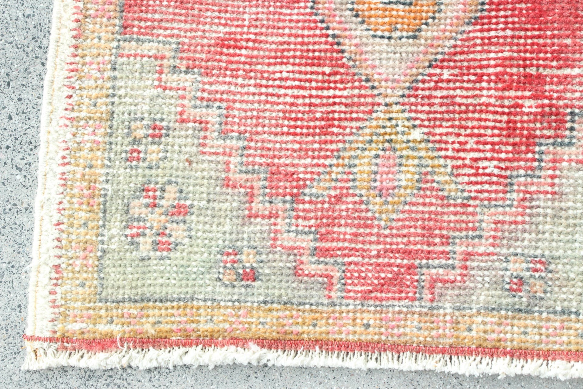 Car Mat Rug, Turkish Rugs, Bath Rug, Art Rugs, Vintage Rug, Red Oushak Rugs, Oushak Rug, Floor Rug, 1.8x3.3 ft Small Rug, Rugs for Bathroom