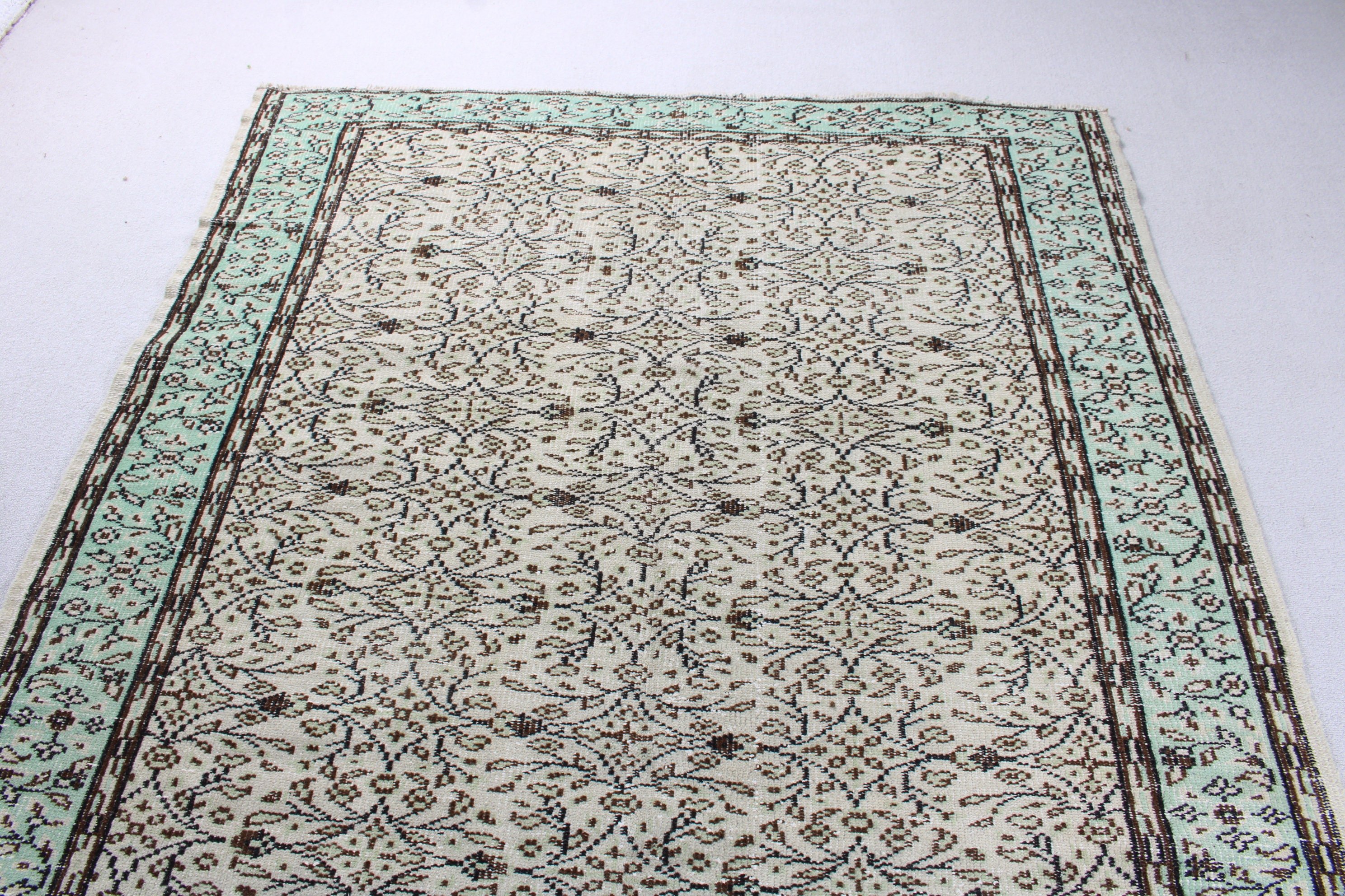 Vintage Halı, Türk Halıları, Bildiri Halısı, Büyük Boho Halıları, Kahverengi Geometrik Halı, Yatak Odası Halısı, 5.5x9 ft Büyük Halılar, Lüks Halılar