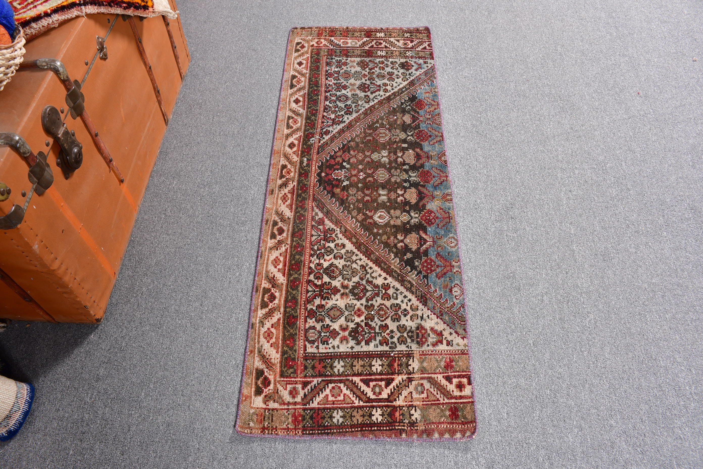 Ev Dekorasyonu Halıları, Lüks Halılar, Aztek Halısı, Giriş Halısı, Vintage Halı, Çocuk Halısı, Türk Halıları, Kahverengi Açıklama Halısı, 1.6x4.6 ft Küçük Halı