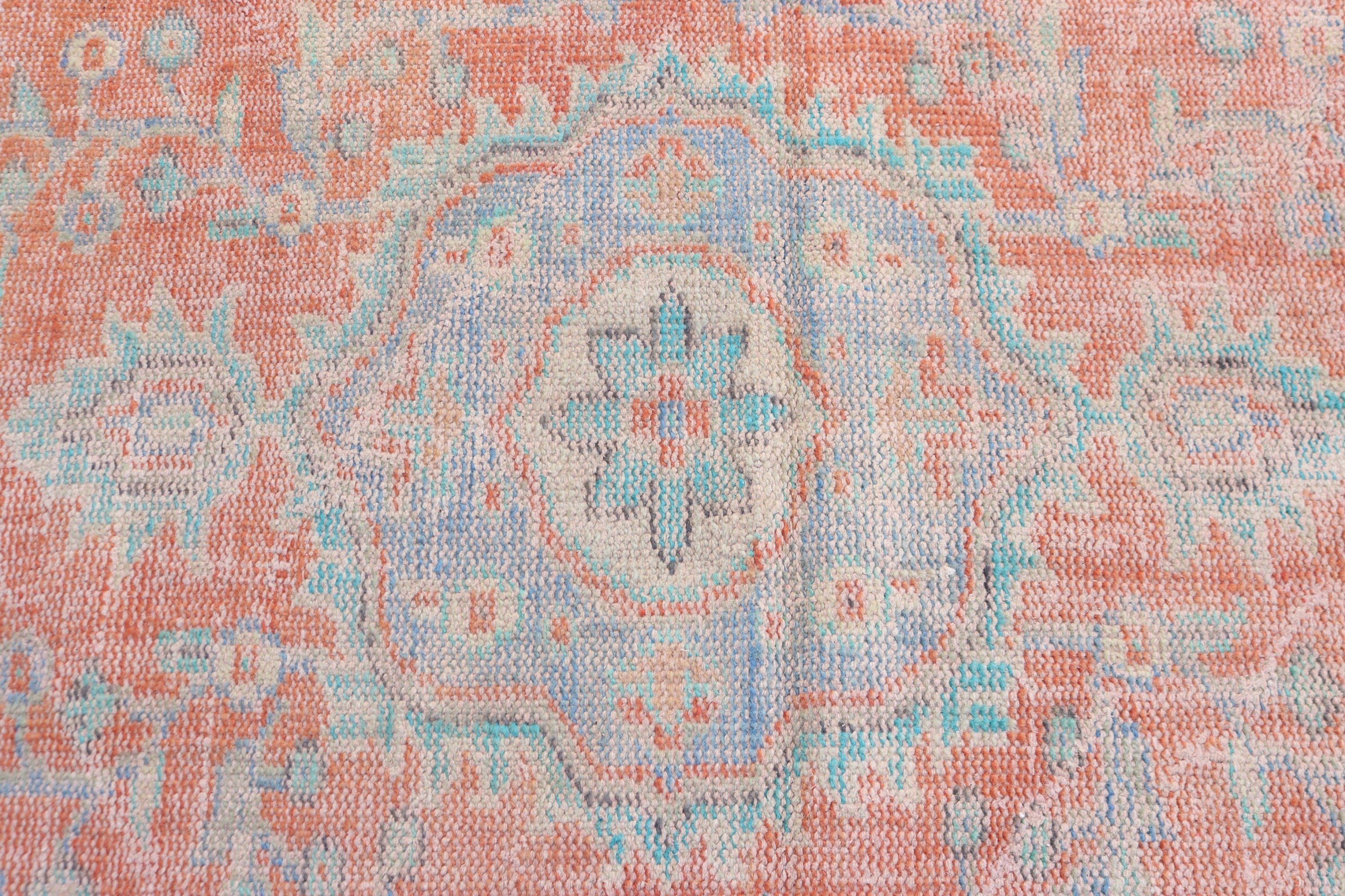 Corridor Rug, Vintage Rug, Beni Ourain Runner Rugs, Moroccan Rugs, 2.8x8.9 ft Runner Rug, Orange Moroccan Rugs, Turkish Rug, Wool Rug