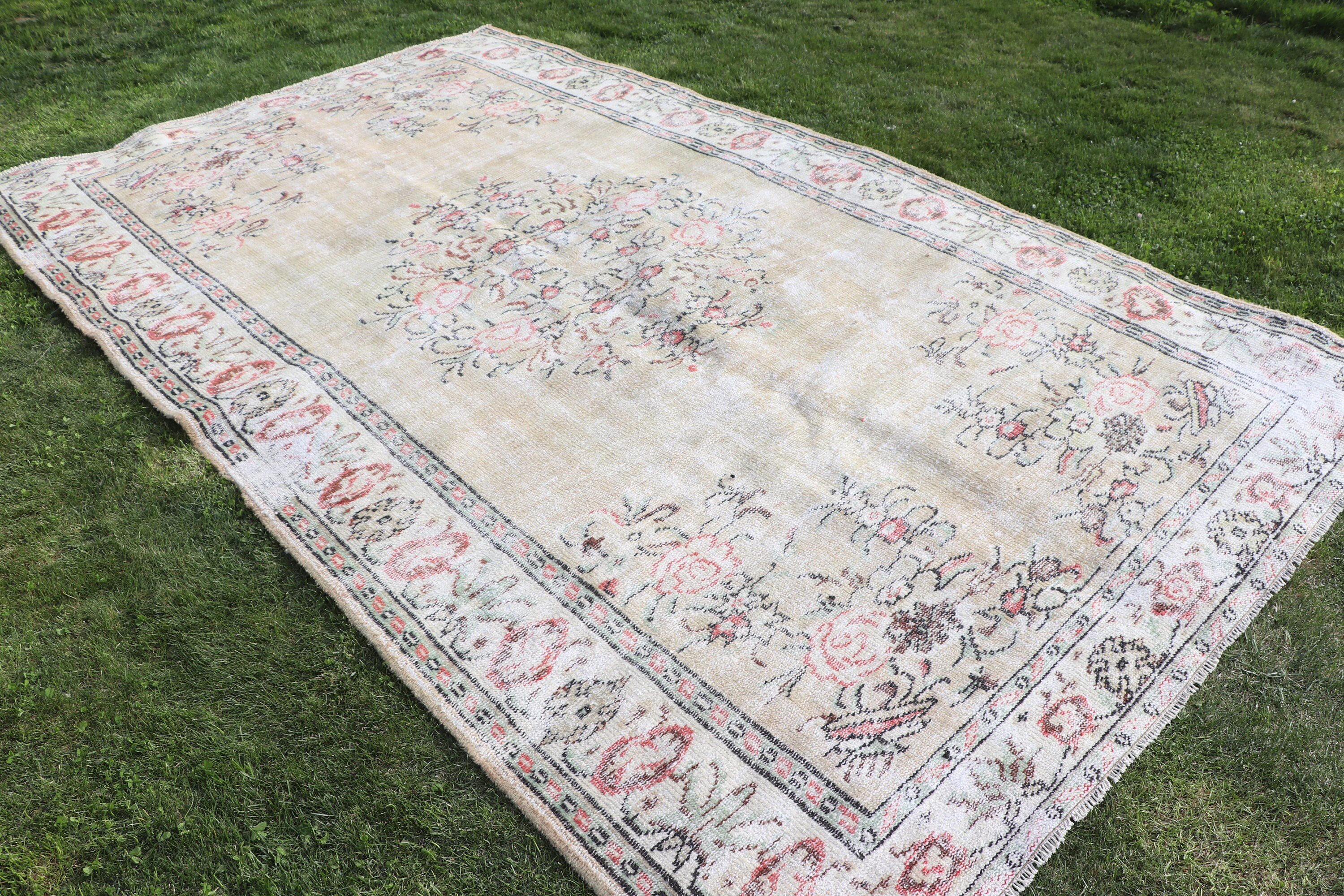 Large Vintage Rugs, Turkish Rugs, Vintage Rugs, Modern Rugs, Boho Rug, 6.2x10.5 ft Large Rug, Bronze Oushak Rugs, Salon Rugs