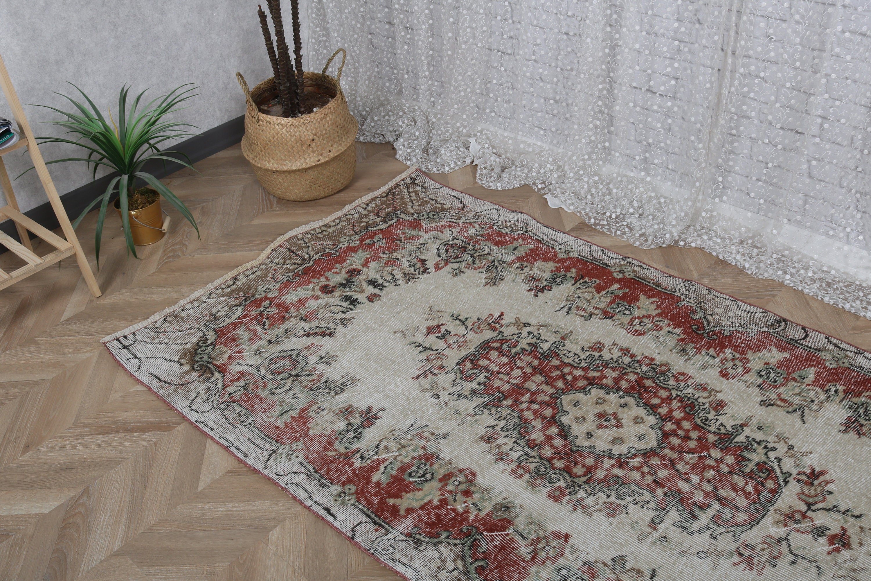 Vintage Accent Halılar, 3.5x6.7 ft Accent Halı, Mutfak Halısı, Vintage Halılar, Türk Halıları, Modern Halılar, Çocuk Halıları, Bej Açıklama Halıları