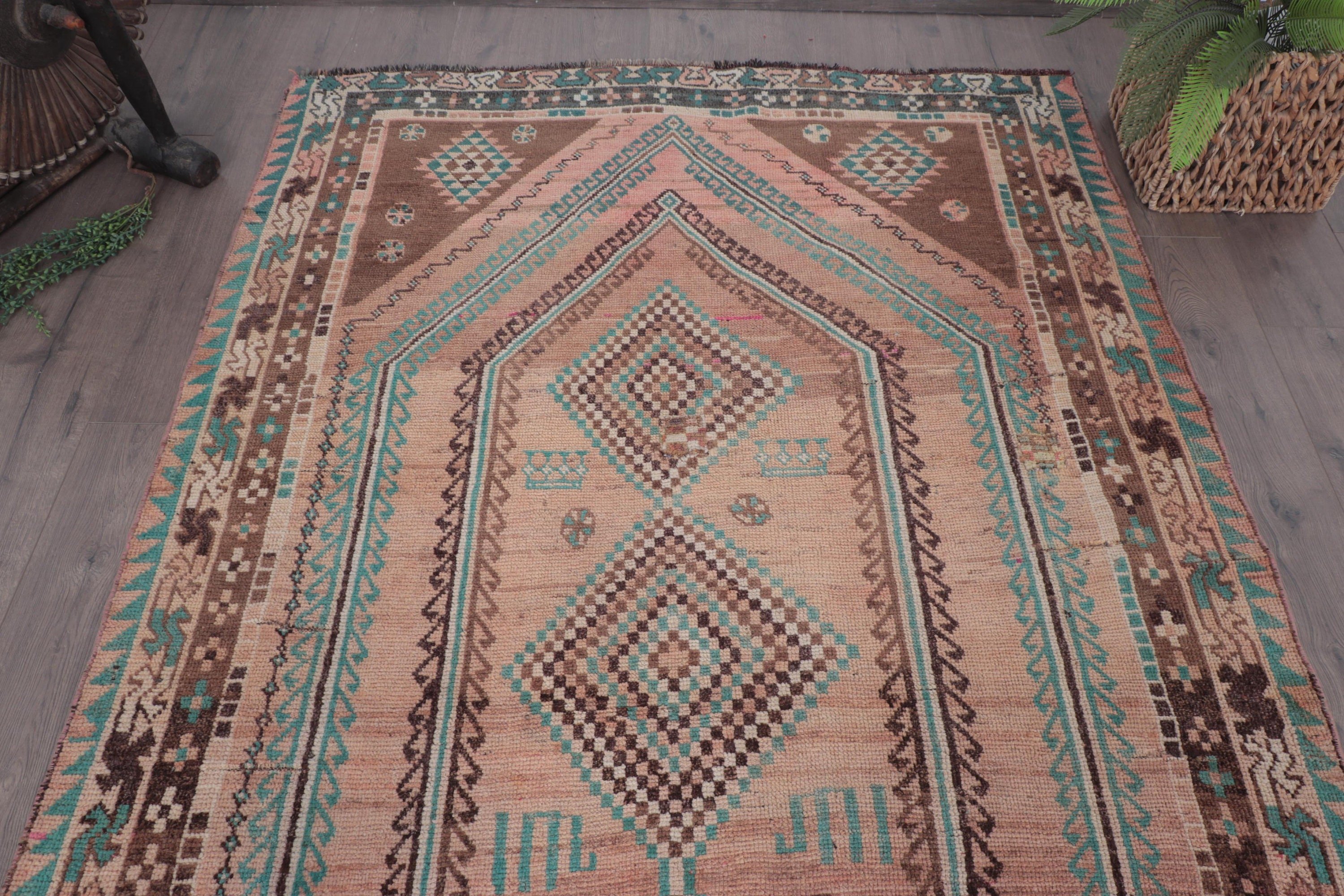 Vintage Halılar, Pembe Lüks Halılar, Türk Halıları, Büyük Boho Halıları, Harika Halılar, 4,9x8,9 ft Büyük Halılar, Büyük Vintage Halı, Düz Dokuma Halı