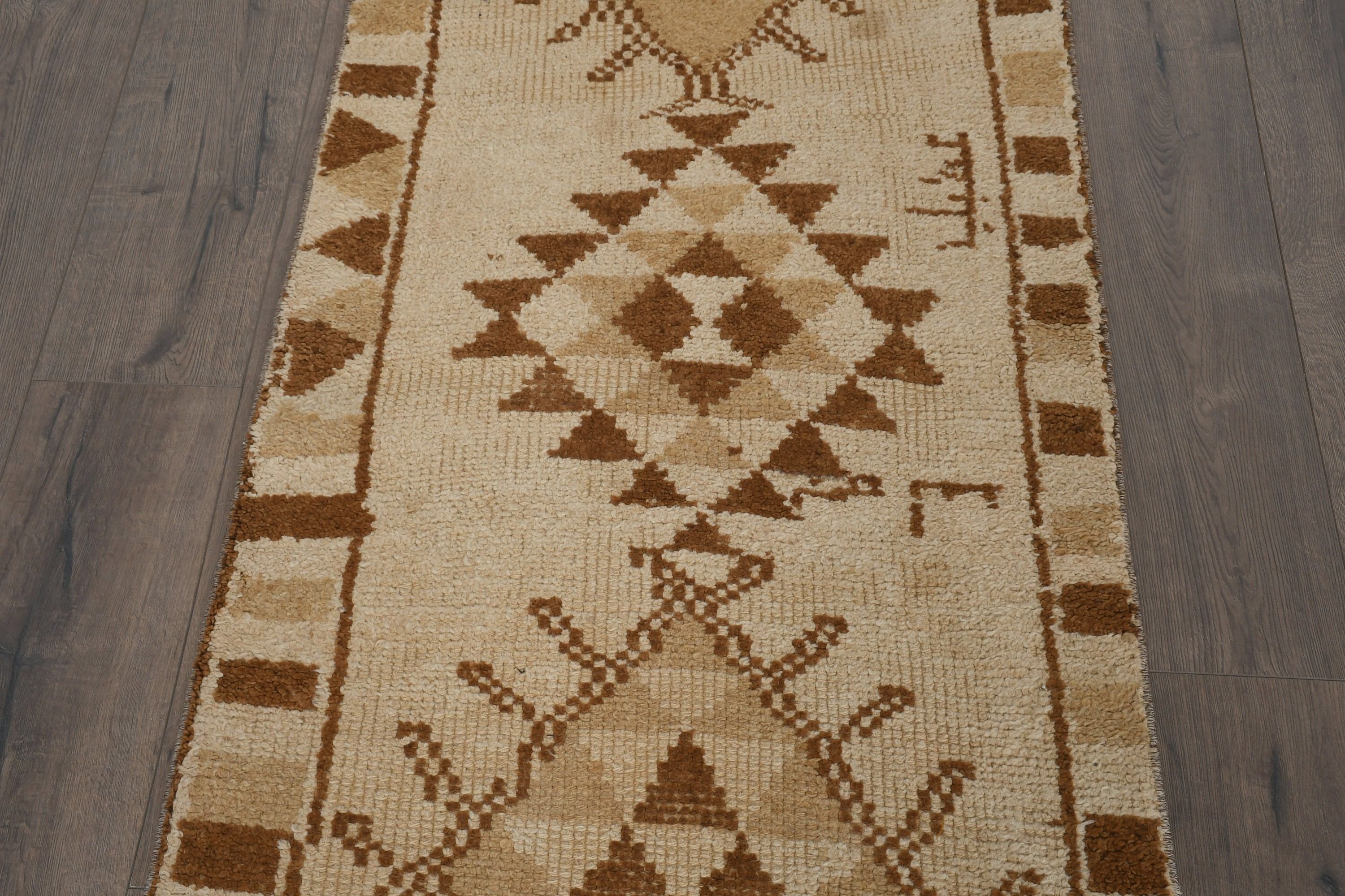 Stair Rugs, Turkish Rug, Vintage Rug, 2.5x10.5 ft Runner Rug, Brown Kitchen Rugs, Rugs for Stair, Oushak Rugs, Art Rug, Cool Rug, Pale Rug