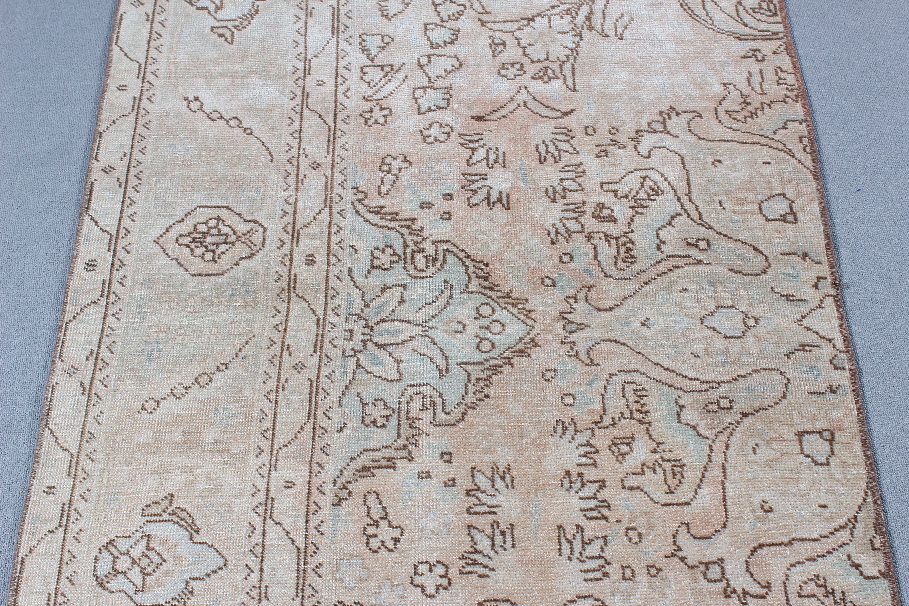 Koridor Halısı, 2.9x9.5 ft Runner Halıları, Anadolu Halısı, Türk Halıları, Boho Halısı, Kahverengi Soğuk Halı, Egzotik Halılar, Vintage Halılar, Vintage Runner Halısı