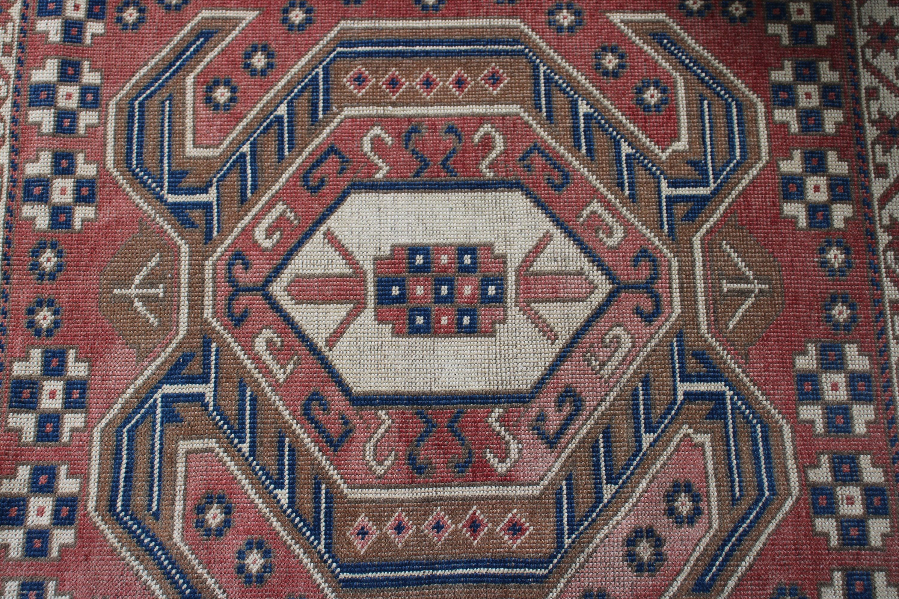 Kırmızı Oushak Halılar, Vintage Halı, Türk Halıları, Fas Halısı, Çocuk Odası Halıları, Çocuk Odası Halısı, Havalı Halı, 3,1x3,4 ft Küçük Halılar, Küçük Boho Halısı