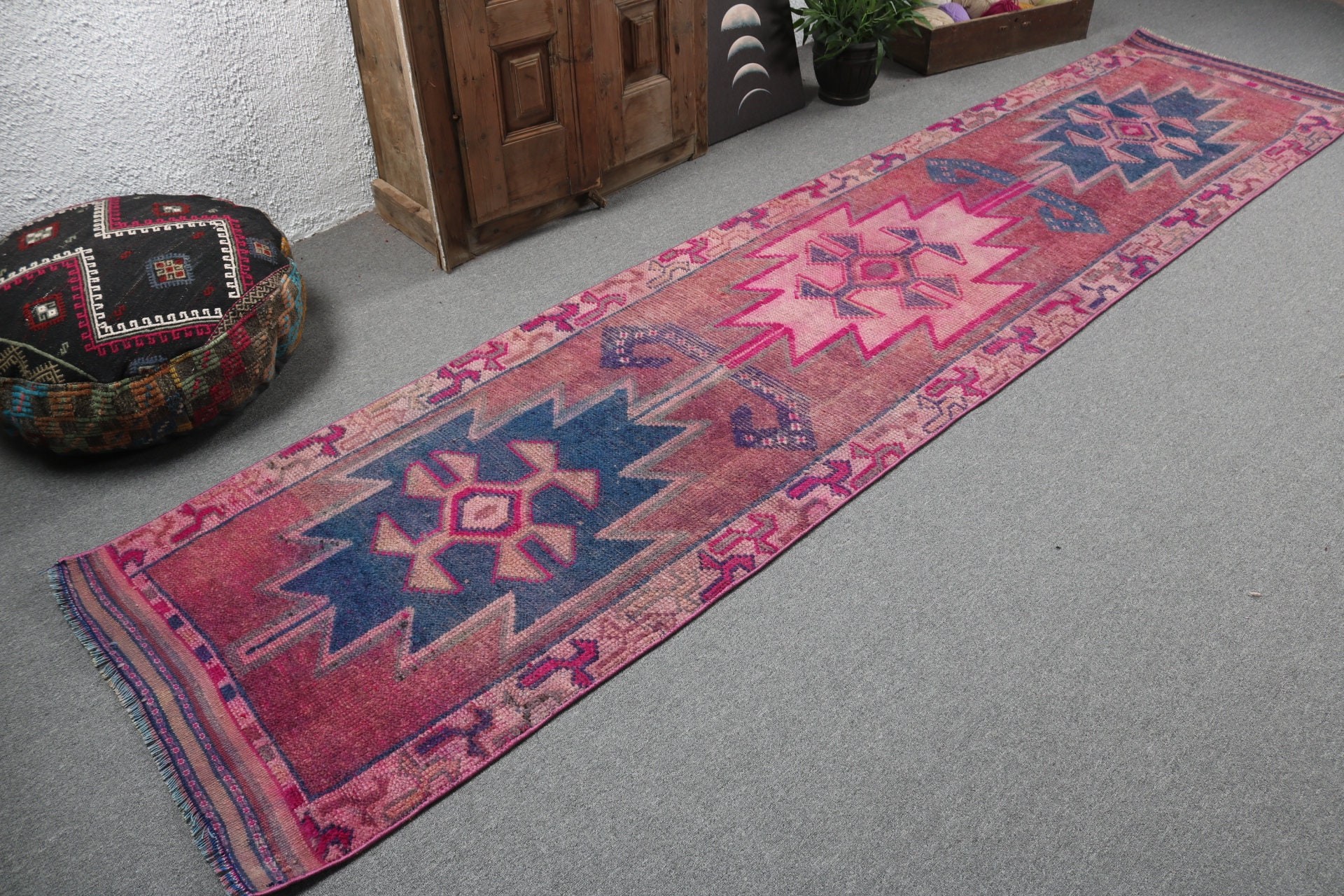 Uzun Yolluk Halıları, Lüks Halı, Türk Halısı, Koridor Halıları, Egzotik Halılar, Kahverengi Yer Halıları, 2,7x11,9 ft Runner Halısı, Vintage Halı, Oryantal Halı