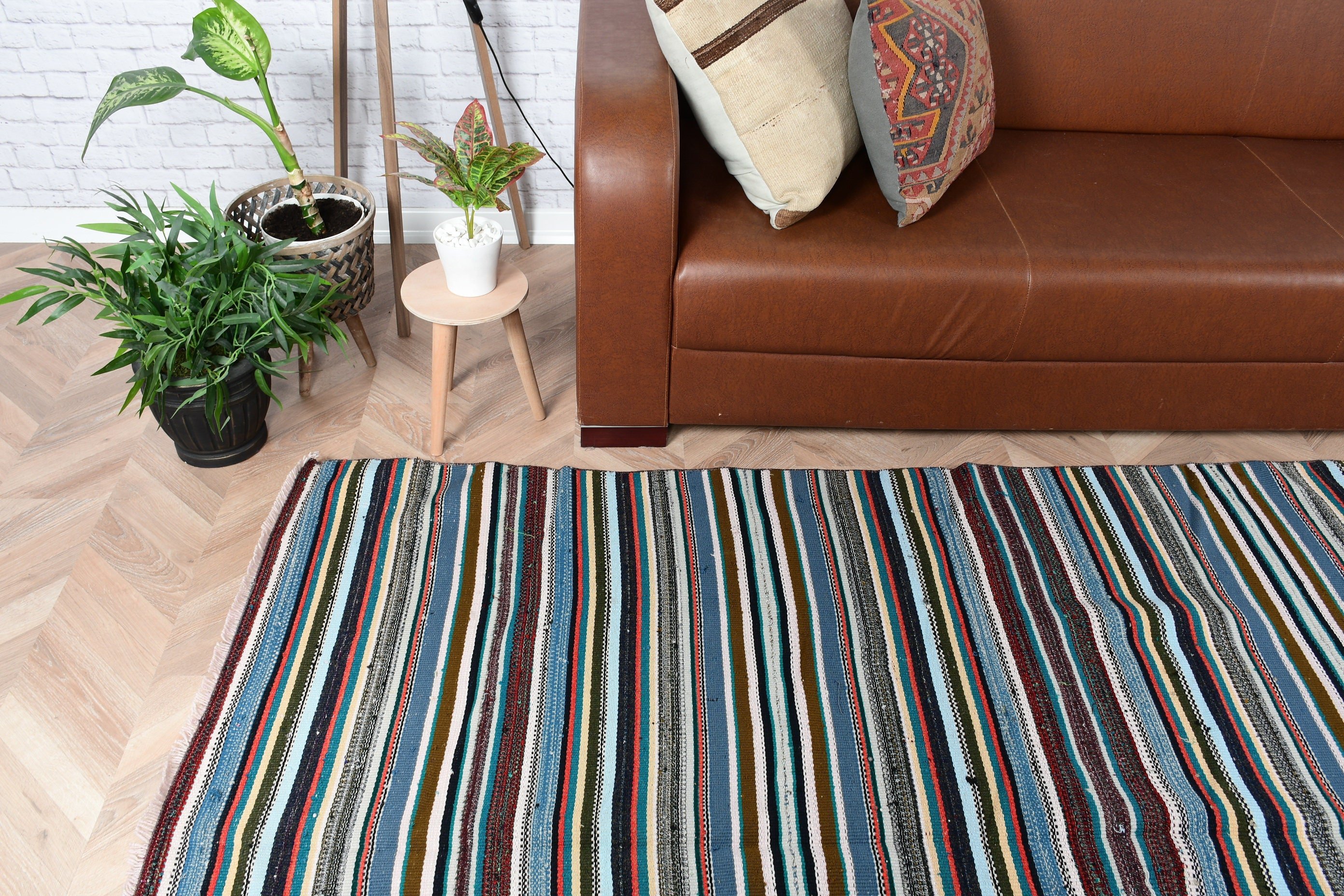 Oturma Odası Kilim, Oturma odası Kilim, 148x198 cm Oturma odası Kilim, Antik Kilim, Mavi Oryantal Kilim, Türk Kilim, Yemek odası Kilim