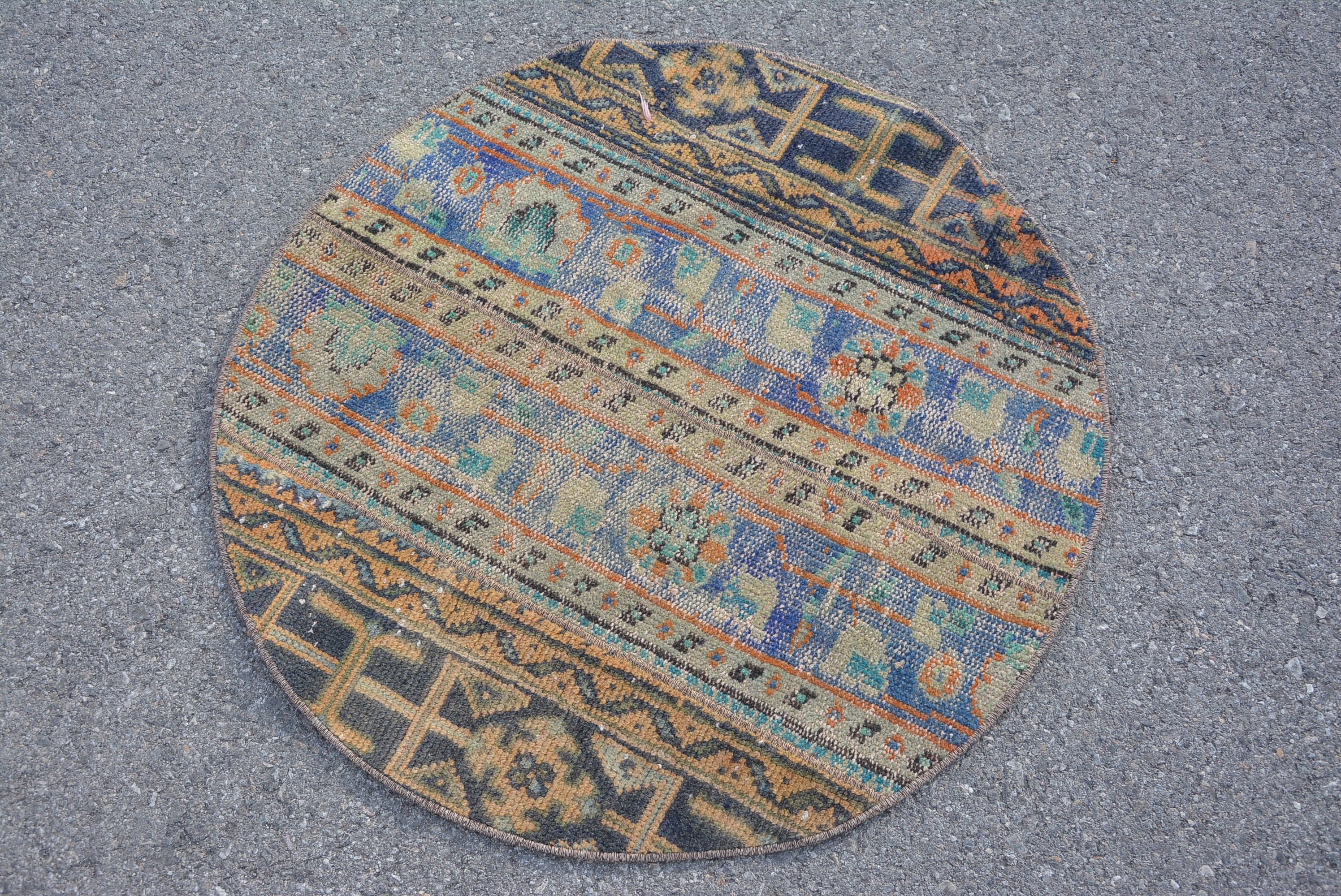 Kitchen Rug, Vintage Rug, Home Decor Rugs, Rugs for Door Mat, Turkish Rugs, Cute Rug, 2.9x2.9 ft Small Rug, Wall Hanging Rug, Bathroom Rugs
