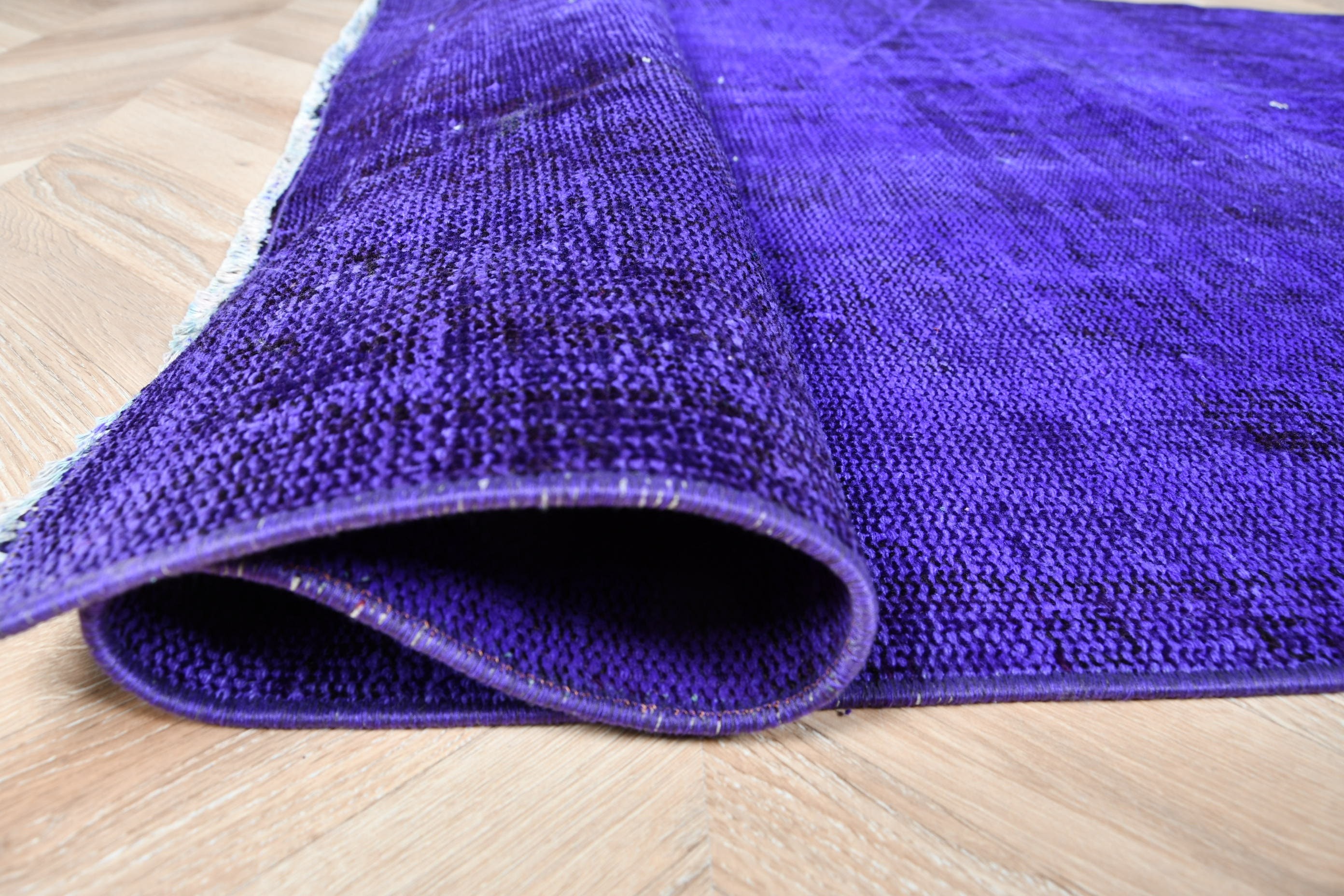 Turkish Rugs, Bedroom Rug, Vintage Rugs, Purple Moroccan Rugs, Rugs for Indoor, Wool Rug, Oushak Rug, 3.8x7.2 ft Area Rugs, Kitchen Rug