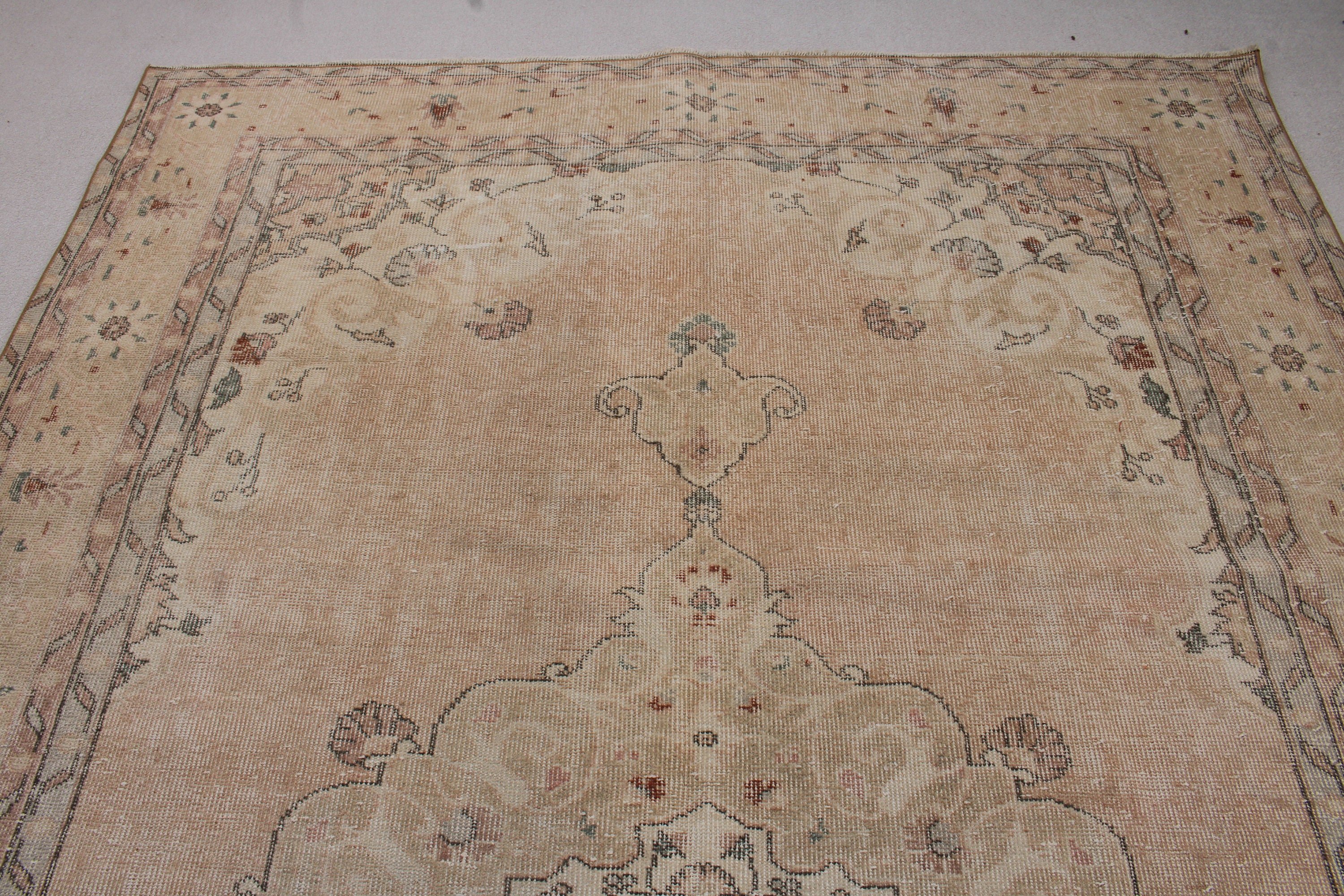 6.6x10.6 ft Large Rugs, Vintage Rugs, Large Vintage Rug, Beige Neutral Rug, Living Room Rug, Floor Rug, Neutral Rugs, Turkish Rug, Boho Rug