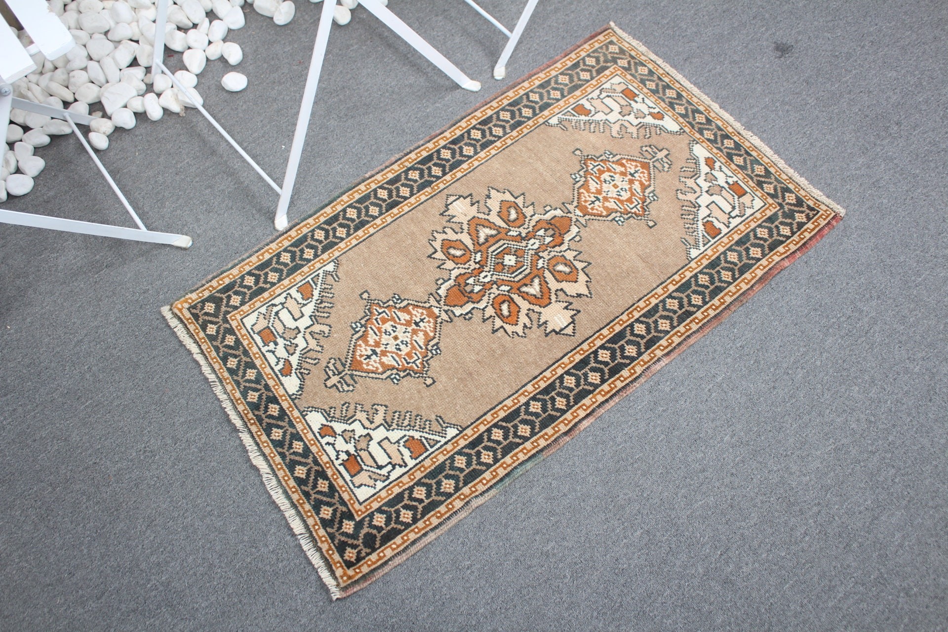 Bedroom Rugs, Home Decor Rugs, Brown Home Decor Rug, Door Mat Rugs, 1.9x3.1 ft Small Rugs, Vintage Rugs, Turkish Rugs