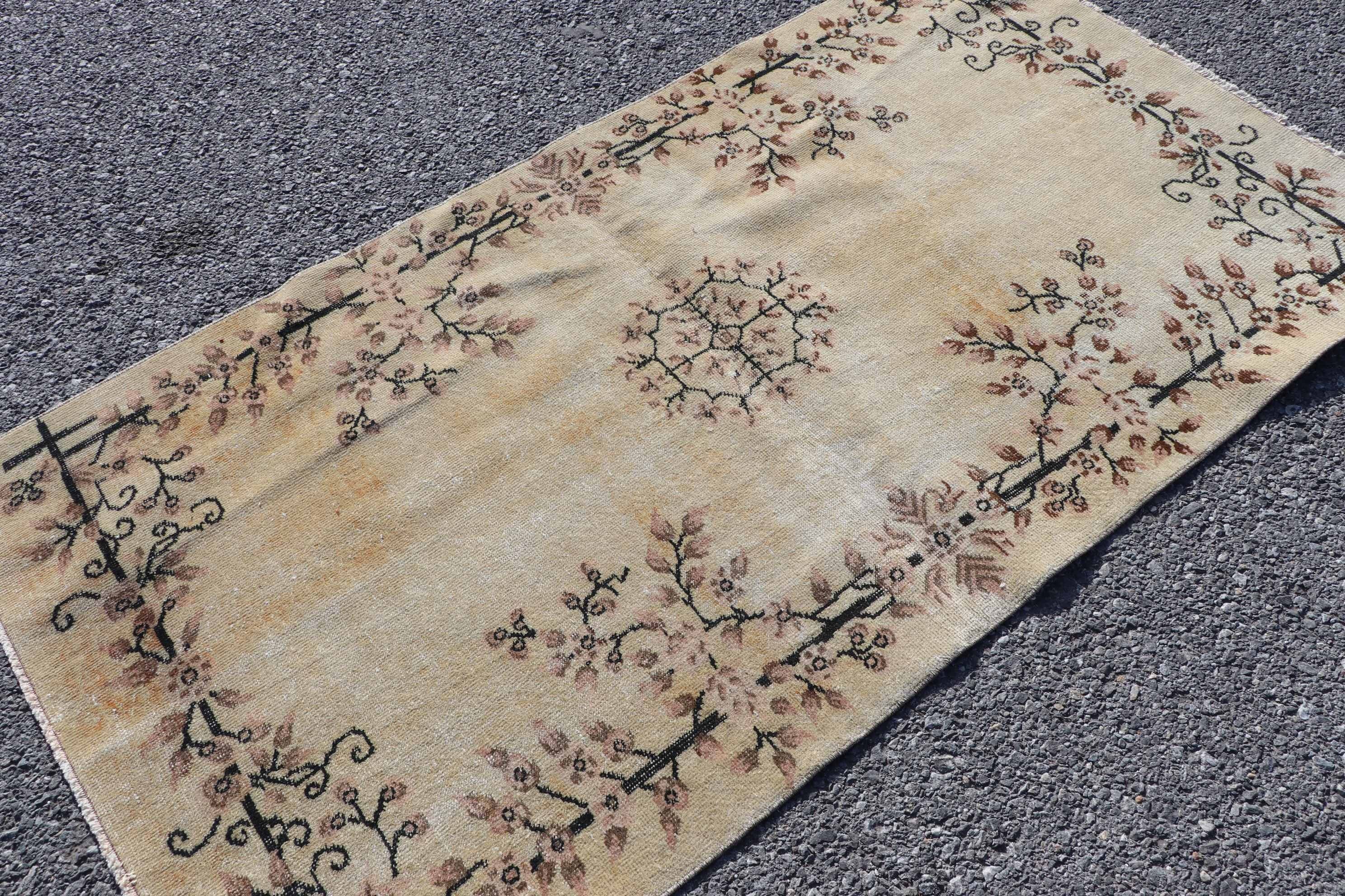 Rugs for Kitchen, Turkish Rugs, Cool Rugs, 3.5x6.4 ft Accent Rug, Nursery Rug, Kitchen Rug, Vintage Rug, Brown Floor Rug, Bedroom Rug