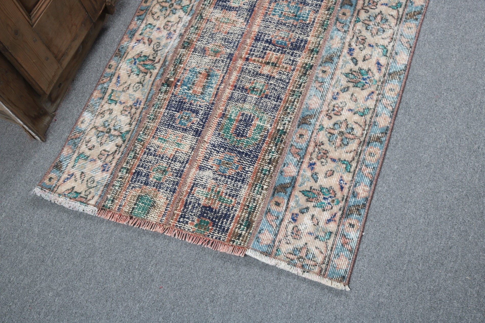 Bedroom Rug, Blue Kitchen Rugs, Boho Rugs, Entry Rug, 2.6x3.1 ft Small Rugs, Vintage Rug, Antique Rug, Small Vintage Rugs, Turkish Rugs