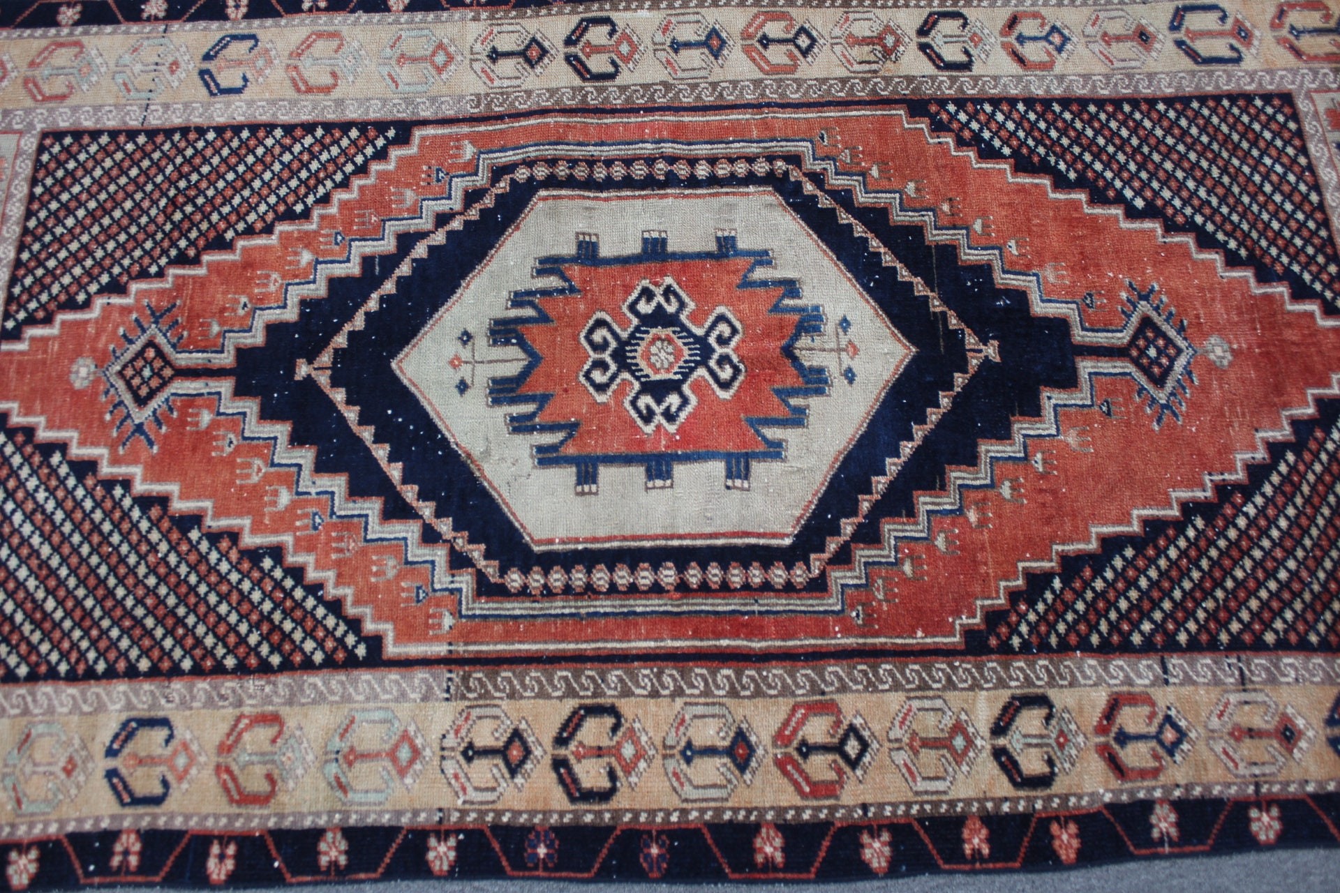 Oushak Rugs, Kitchen Rug, Nursery Rug, Vintage Rugs, Turkish Rugs, Orange Kitchen Rug, Rugs for Entry, 3.2x6.2 ft Accent Rugs, Entry Rug