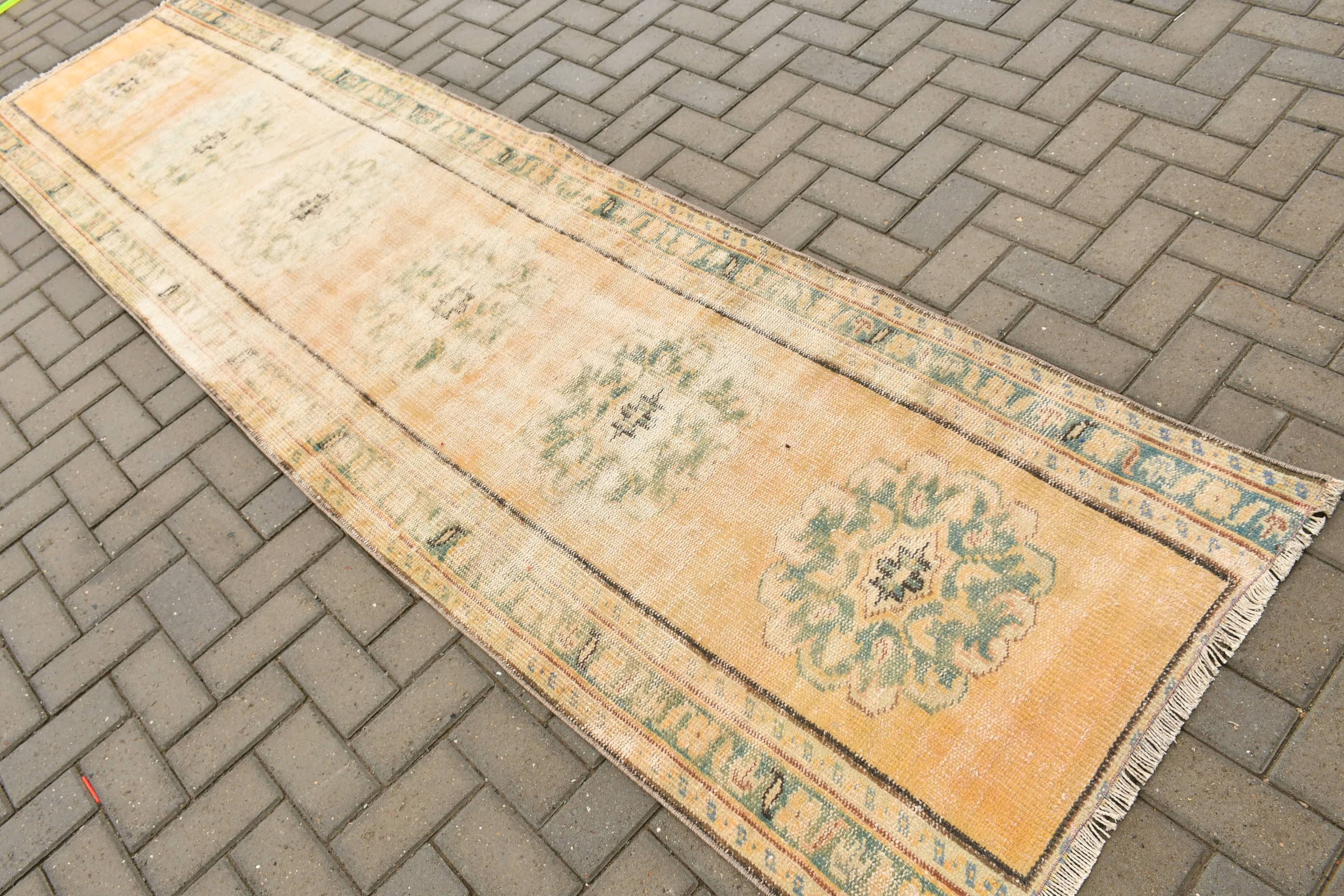 2.8x10.8 ft Runner Rug, Turkish Rug, Beige Cool Rug, Moroccan Rug, Kitchen Rugs, Hallway Rug, Turkey Rug, Vintage Rug, Home Decor Rug