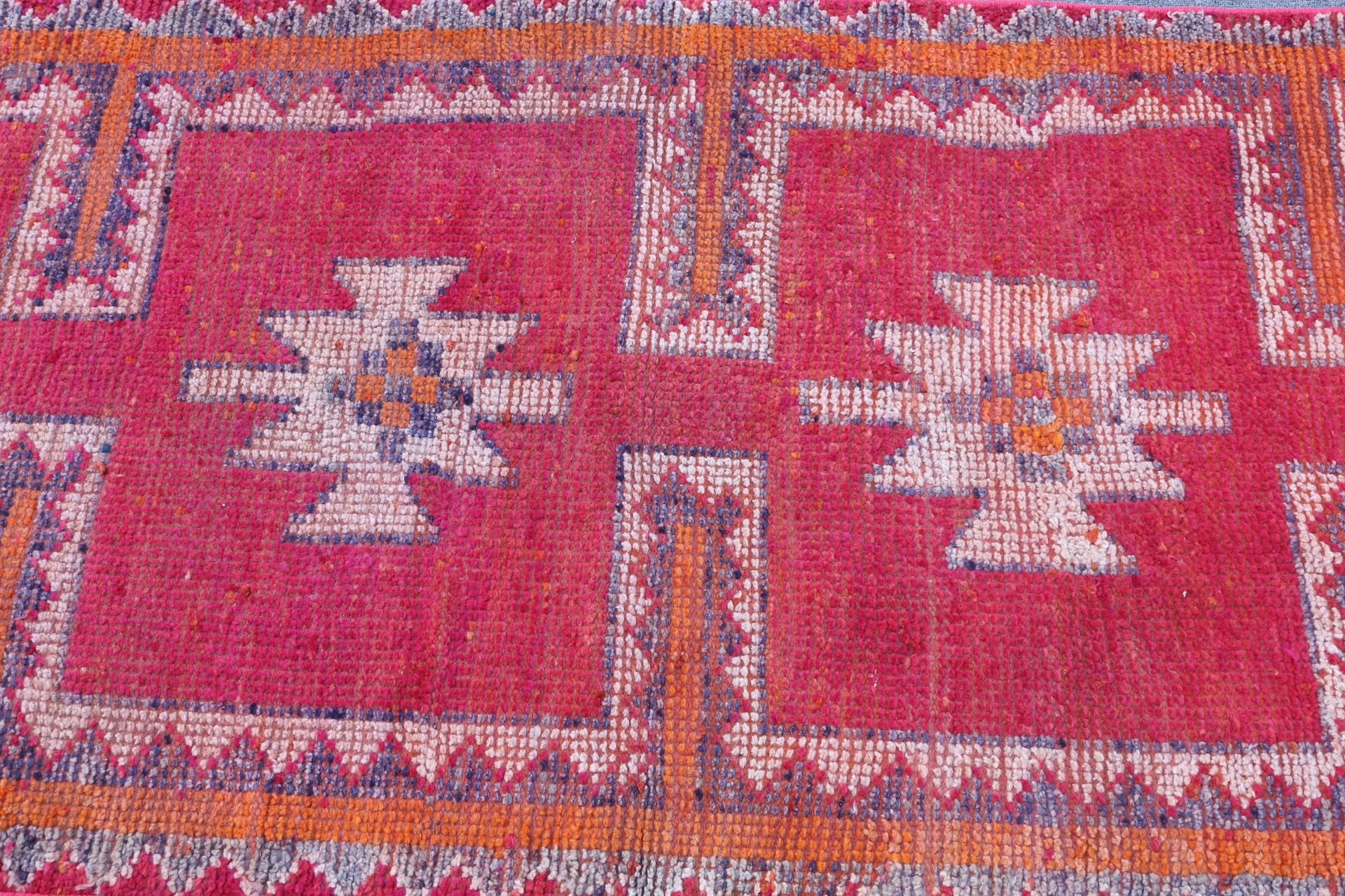 Orange Kitchen Rugs, Corridor Rug, Vintage Rug, Old Rug, Antique Rugs, Turkish Rug, Rugs for Corridor, 2.8x10.5 ft Runner Rugs, Bedroom Rug