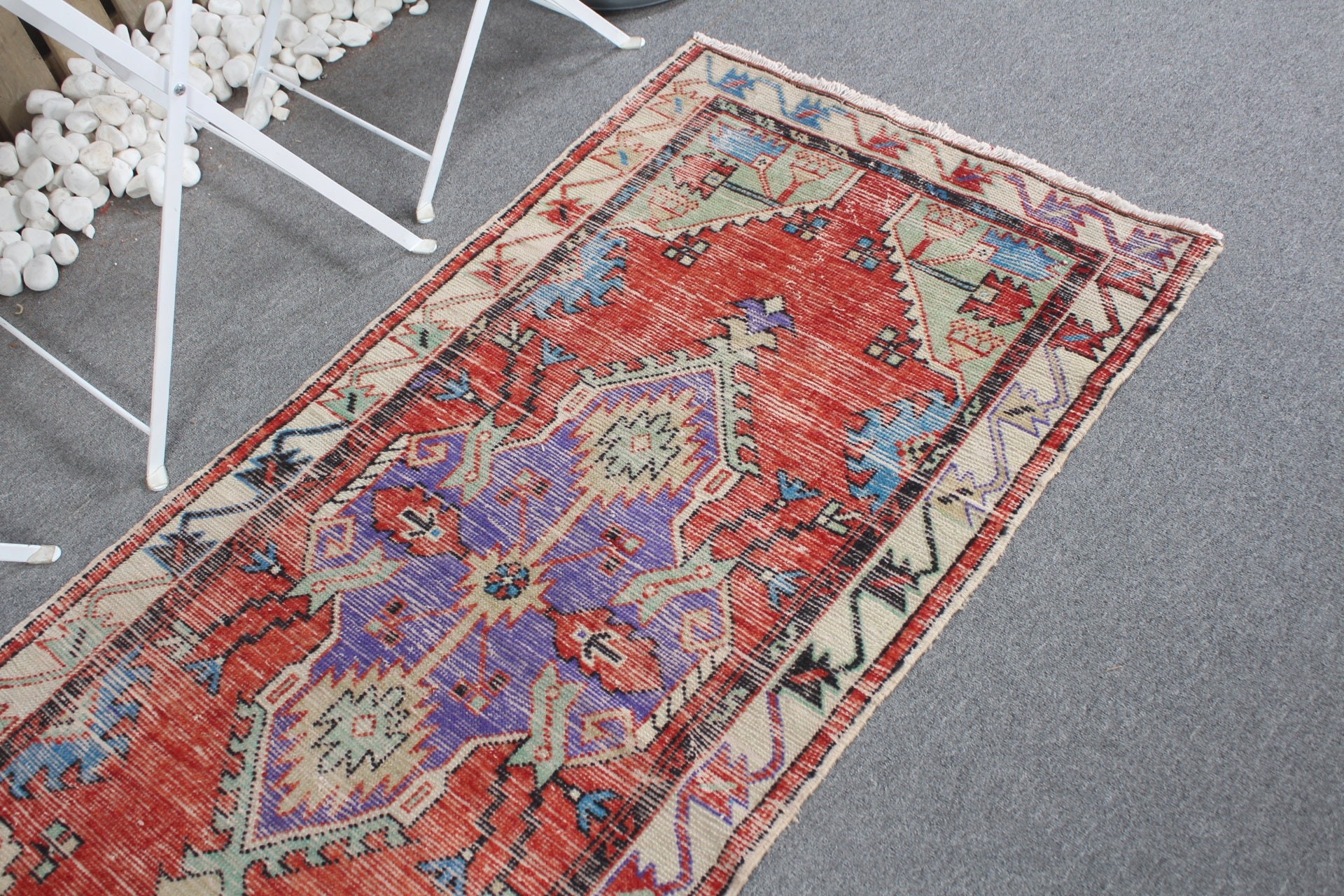 Wall Hanging Rug, Door Mat Rug, Red Cool Rug, Oriental Rug, Rugs for Bathroom, Vintage Rugs, Oushak Rug, Turkish Rug, 2.6x5.4 ft Small Rug