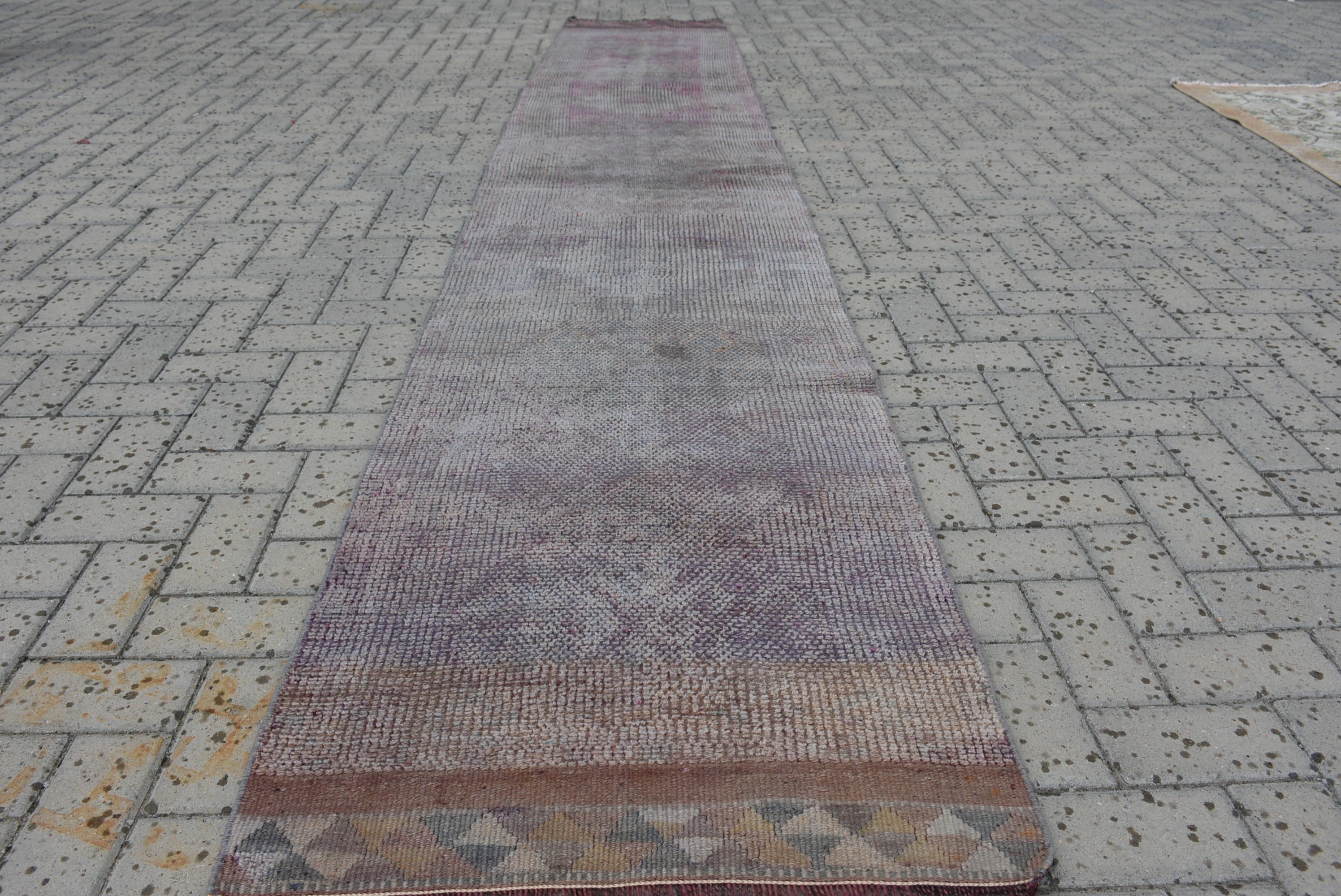 Oriental Rug, Rugs for Corridor, Hallway Rugs, Anatolian Rug, Art Rug, 2.4x13.1 ft Runner Rug, Vintage Rug, Beige Kitchen Rug, Turkish Rug