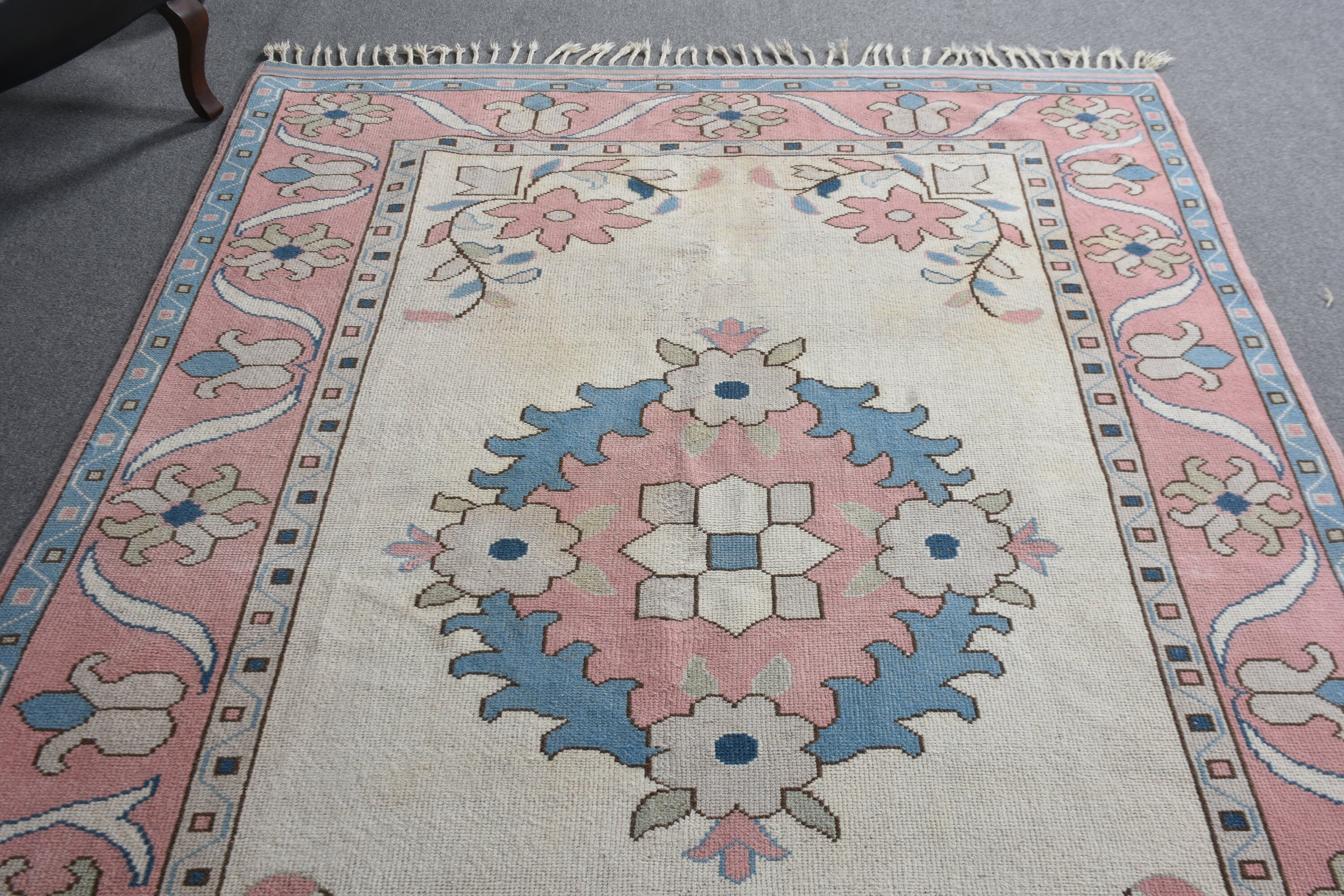 Havalı Halı, Yatak Odası Halısı, Vintage Halı, Aztek Halısı, Oturma Odası Halıları, Oturma Odası Halıları, Pembe 5.9x9.3 ft Büyük Halı, Türk Halısı