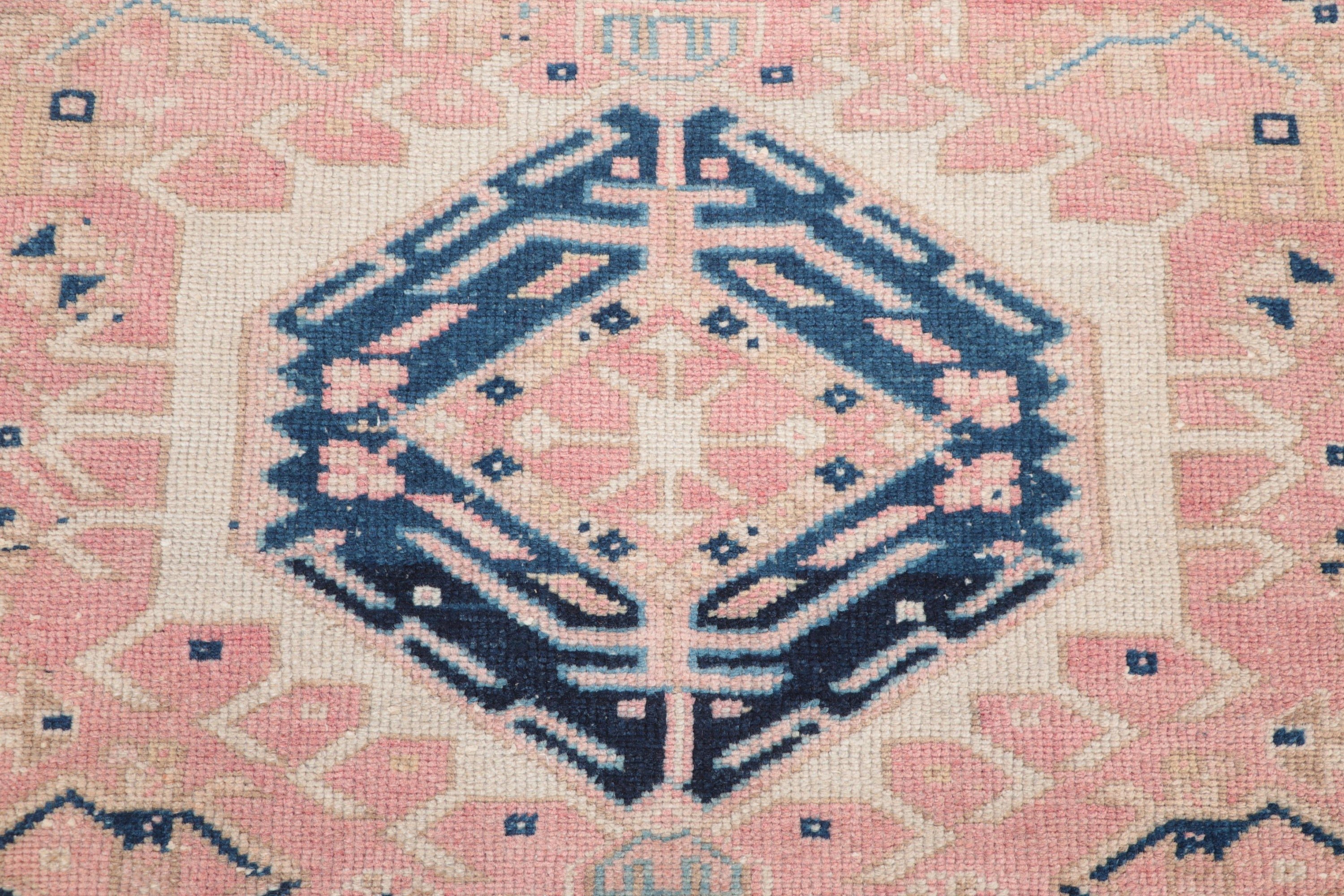 Home Decor Rug, Beni Ourain Runner Rug, Hallway Rugs, Modern Rug, 2.9x12.6 ft Runner Rugs, Turkish Rug, Vintage Rugs, Pink Cool Rug