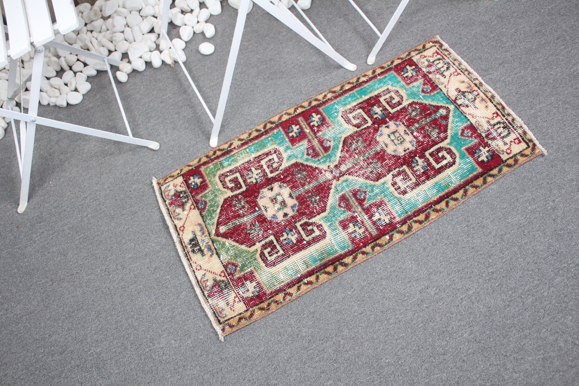 Car Mat Rug, Moroccan Rugs, 1.5x2.9 ft Small Rug, Antique Rugs, Rugs for Car Mat, Pastel Rug, Red Kitchen Rug, Vintage Rugs, Turkish Rug