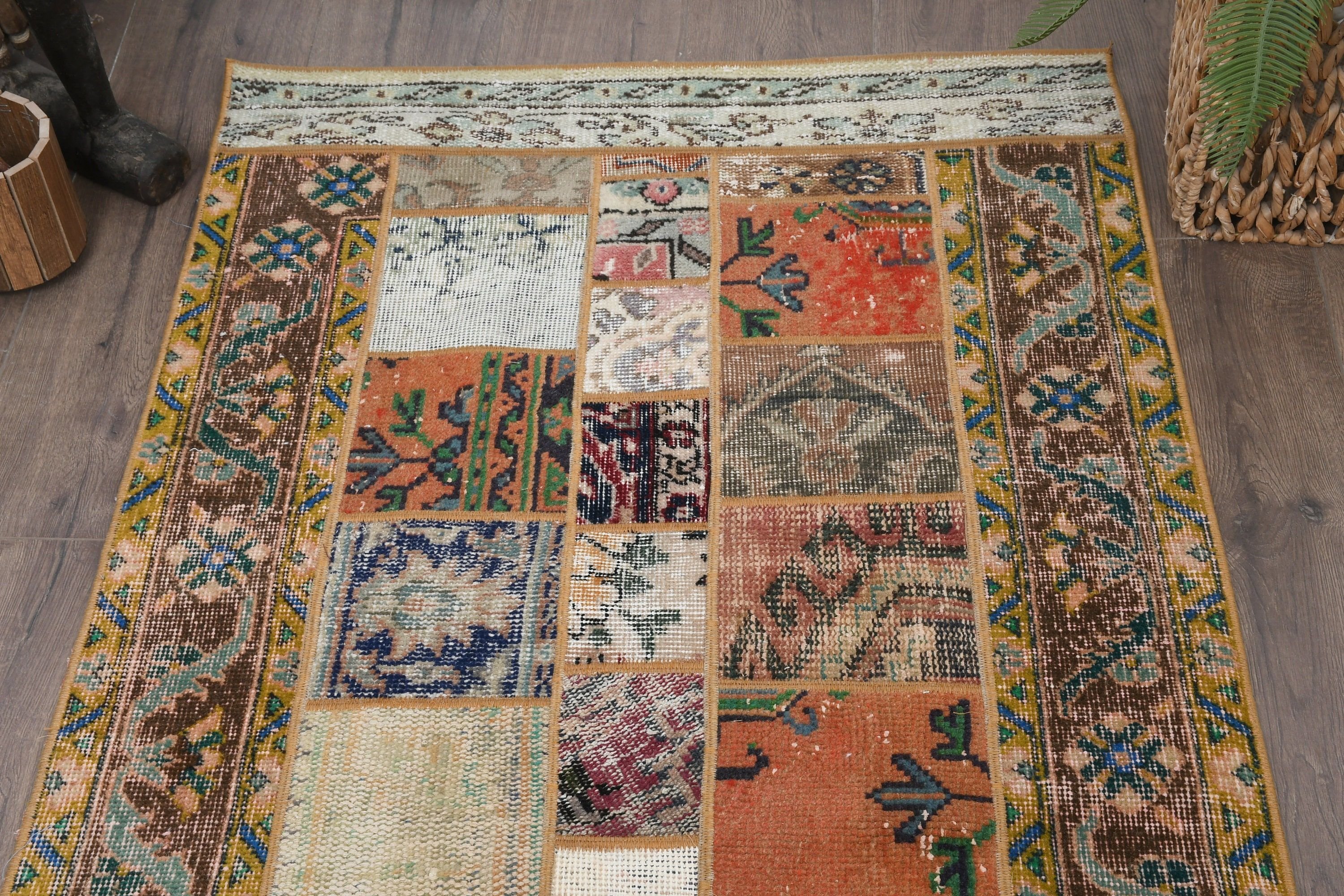 Bedroom Rug, Entry Rugs, Home Decor Rug, Vintage Rug, Anatolian Rugs, Dorm Rugs, Rainbow Antique Rug, 2.9x6.8 ft Accent Rugs, Turkish Rugs