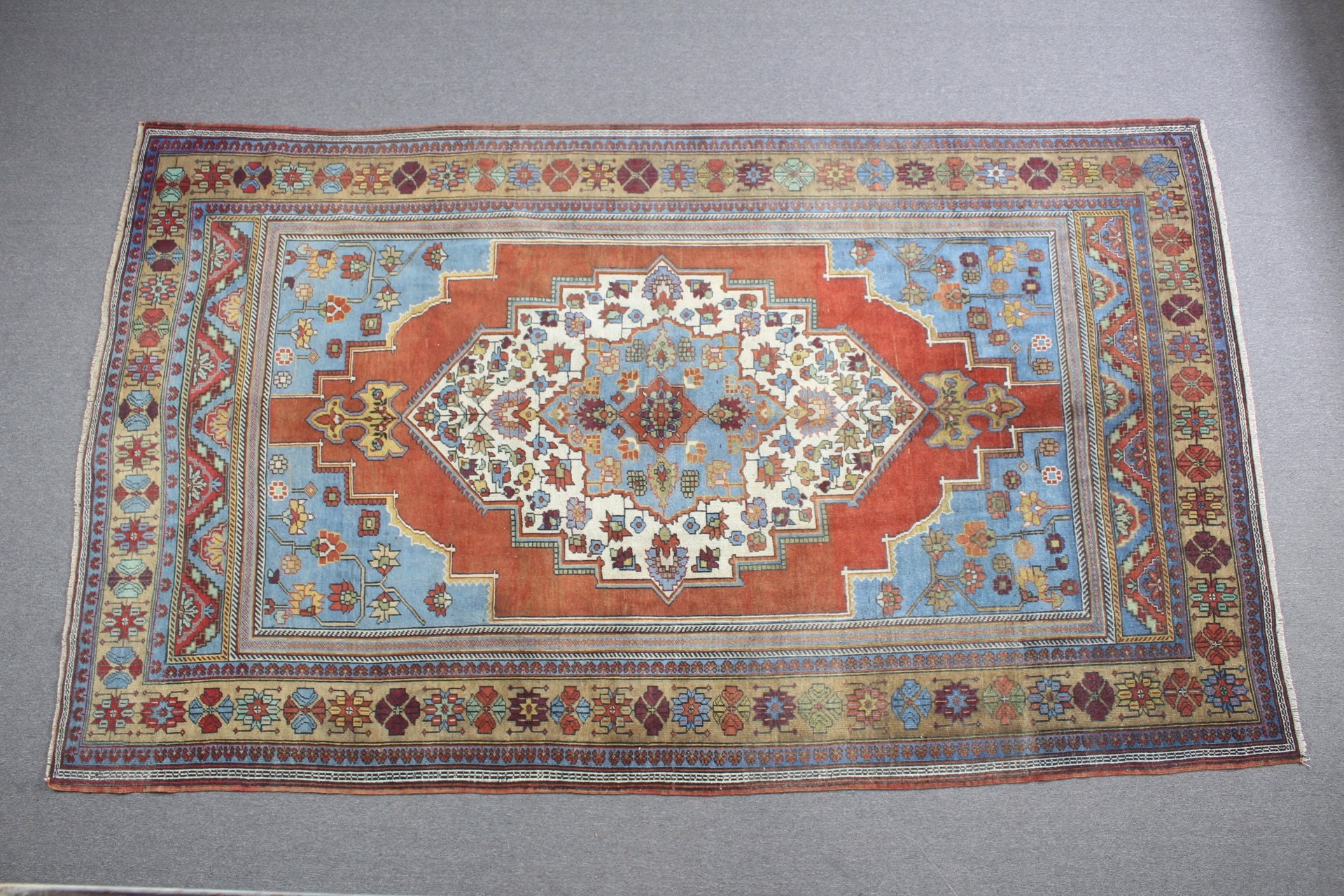 Vintage Halı, 6.4x11.1 ft Büyük Boy Halı, Salon Halıları, Ev Dekor Halısı, Kırmızı Fas Halısı, Türk Halısı, Ofis Halısı, Yer Halısı, Yemek Odası Halıları