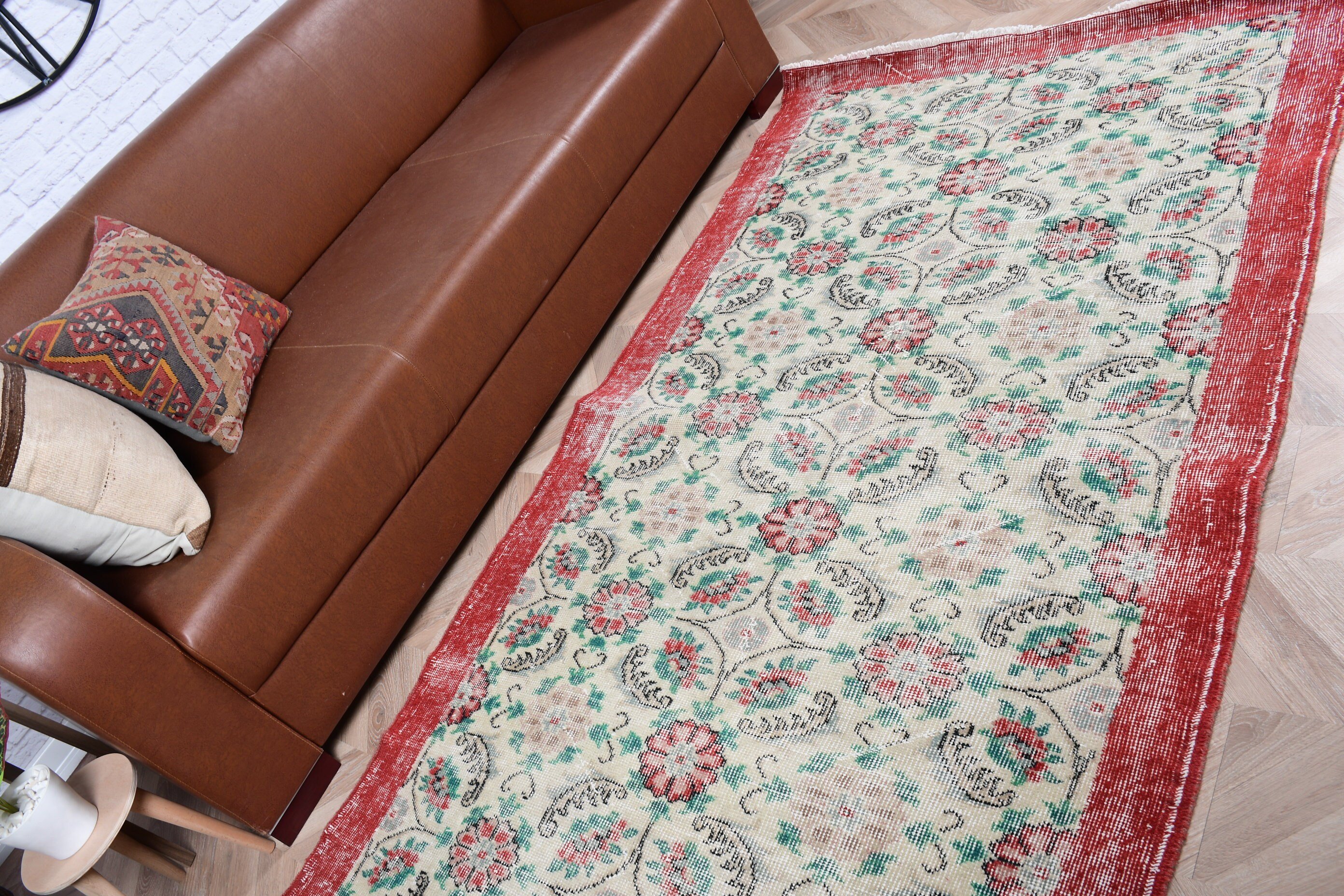 Custom Rugs, Vintage Rug, Home Decor Rug, Green Bedroom Rug, Living Room Rug, Kitchen Rug, 3.8x6.8 ft Area Rugs, Turkish Rugs, Floor Rug