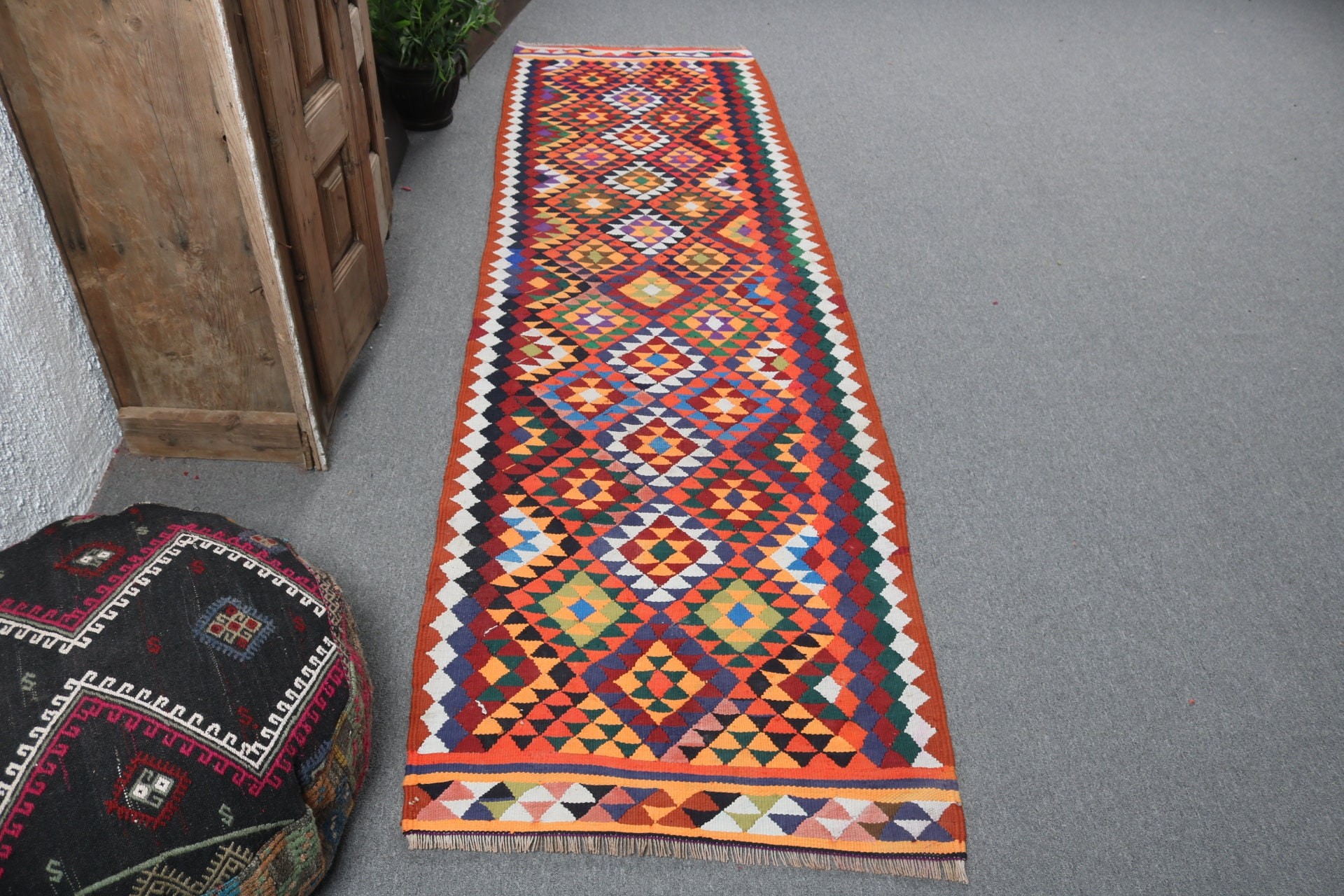 Oryantal Halılar, Uzun Yolluk Halı, Vintage Halılar, Yer Halısı, Koridor Halıları, 2,6x8,9 ft Yolluk Halıları, Türk Halısı, Gökkuşağı Boho Halısı, Harika Halılar