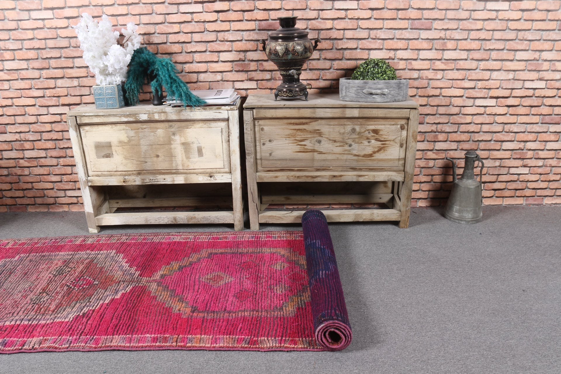 Home Decor Rug, Turkish Rug, 2.8x9 ft Runner Rug, Stair Rugs, Kitchen Rugs, Rugs for Stair, Oushak Rug, Vintage Rug, Pink Bedroom Rugs