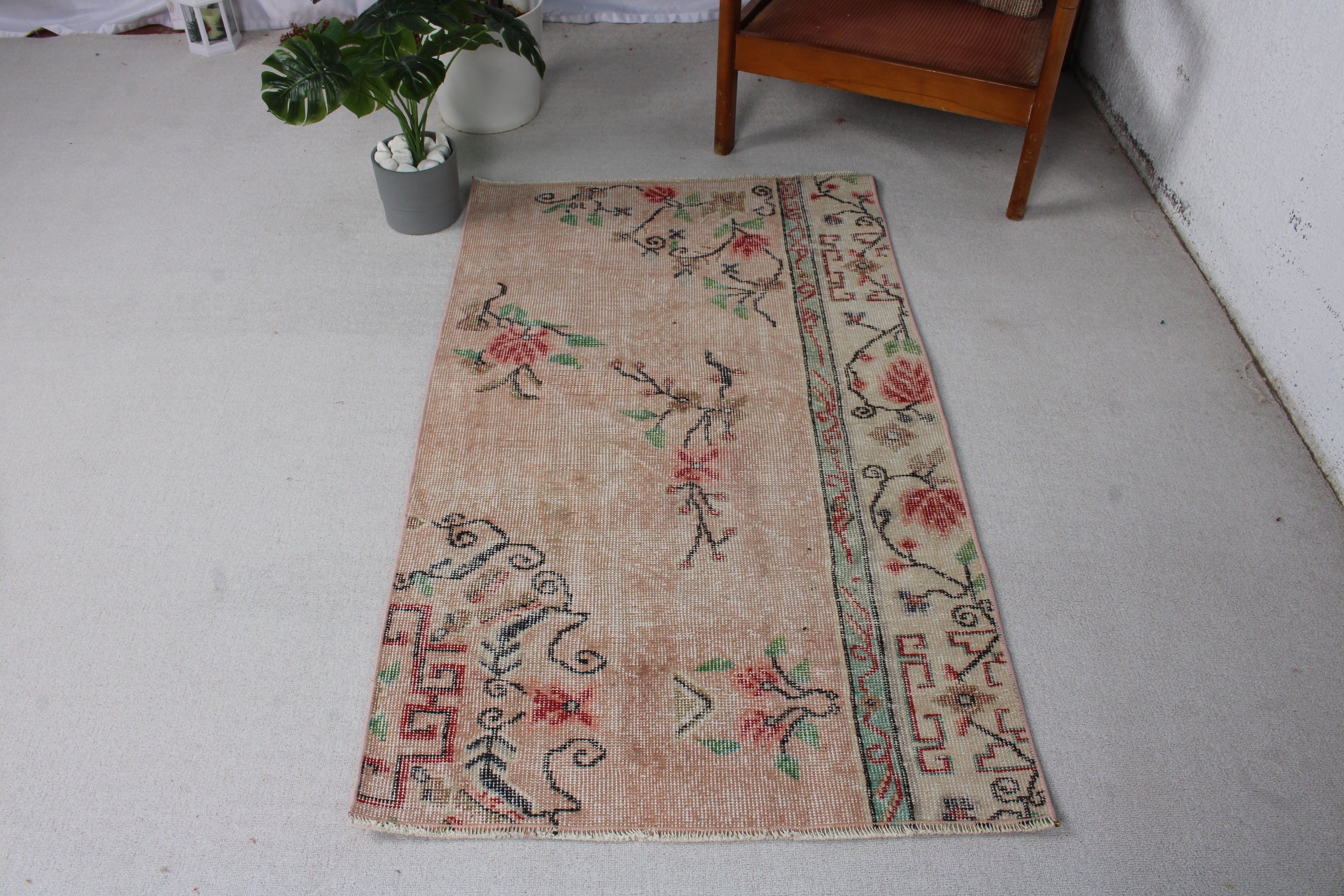 Boho Halılar, Estetik Halılar, Vintage Halılar, Anadolu Halısı, Yatak Odası Halısı, Çocuk Halıları, 2,8x4,7 ft Küçük Halı, Bej Fas Halıları, Türk Halıları