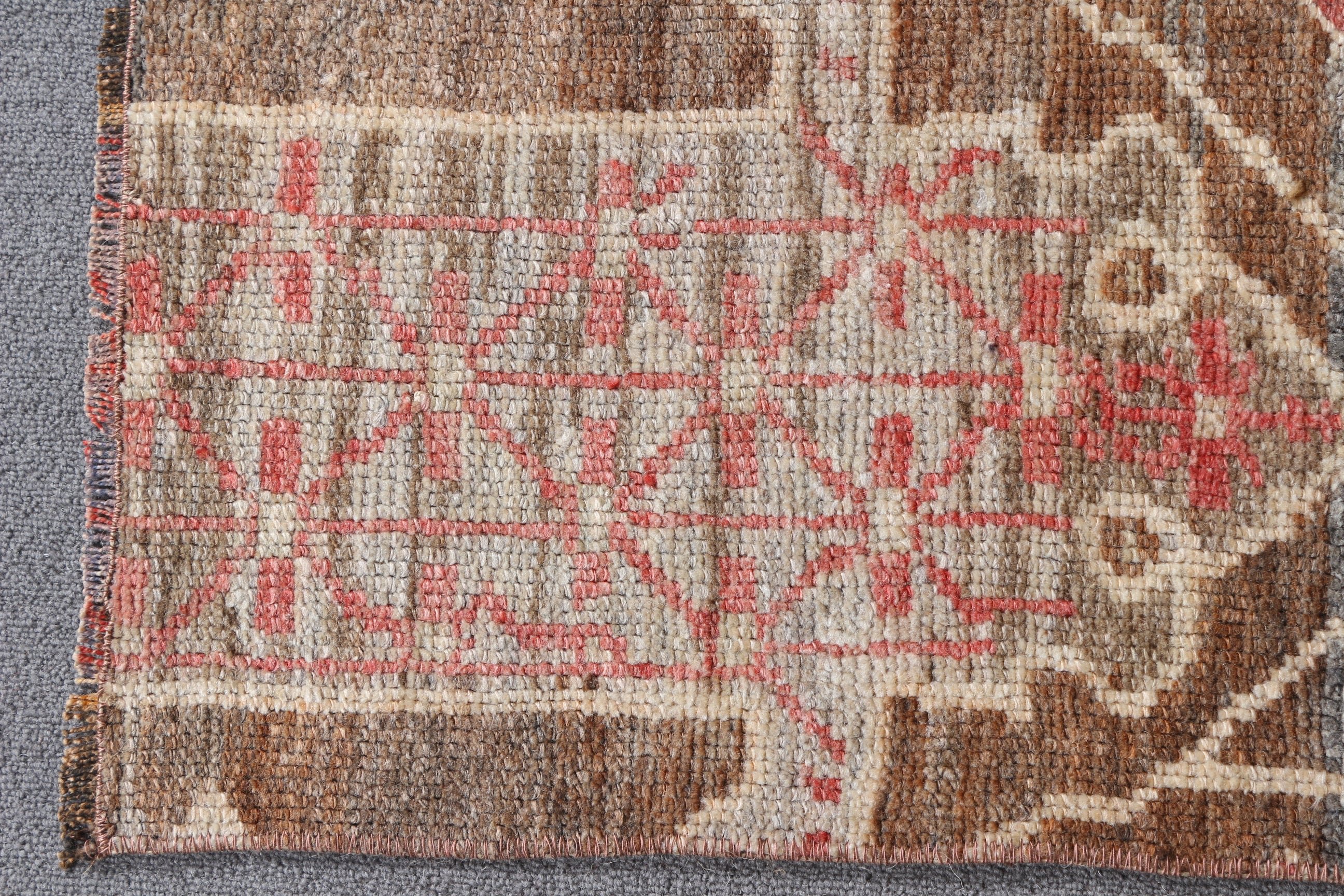 Car Mat Rugs, Vintage Rugs, Rugs for Entry, Turkish Rug, 1.6x2.5 ft Small Rug, Bedroom Rug, Entry Rugs, Brown Oriental Rug, Wool Rugs