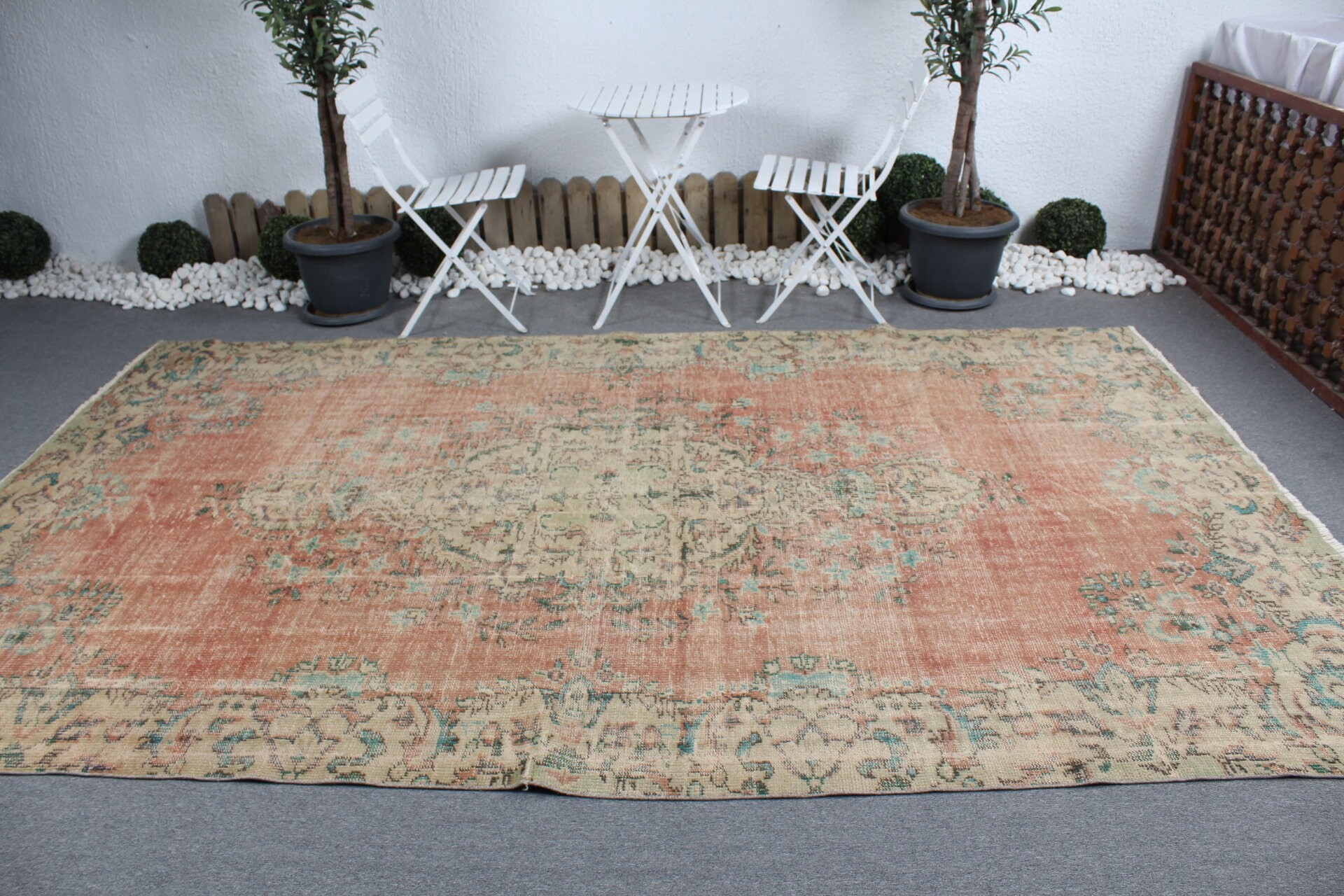 Dining Room Rug, Cute Rugs, Anatolian Rugs, Turkish Rugs, Salon Rug, Red  6.7x10.9 ft Oversize Rugs, Floor Rug, Vintage Rugs