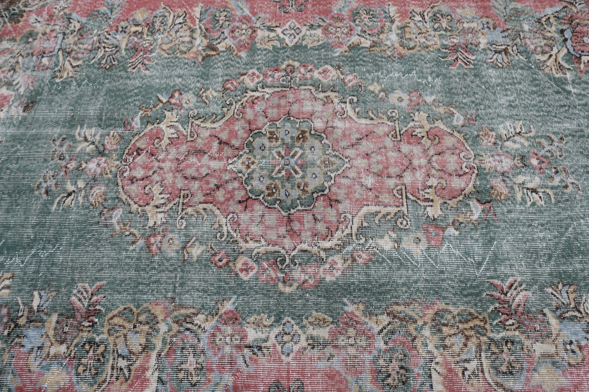 Yatak Odası Halıları, Pembe Geometrik Halılar, Geometrik Halı, Vintage Halı, 5.2x9 ft Büyük Halılar, Türk Halısı, Ev Dekorasyonu Halıları, Büyük Oushak Halısı