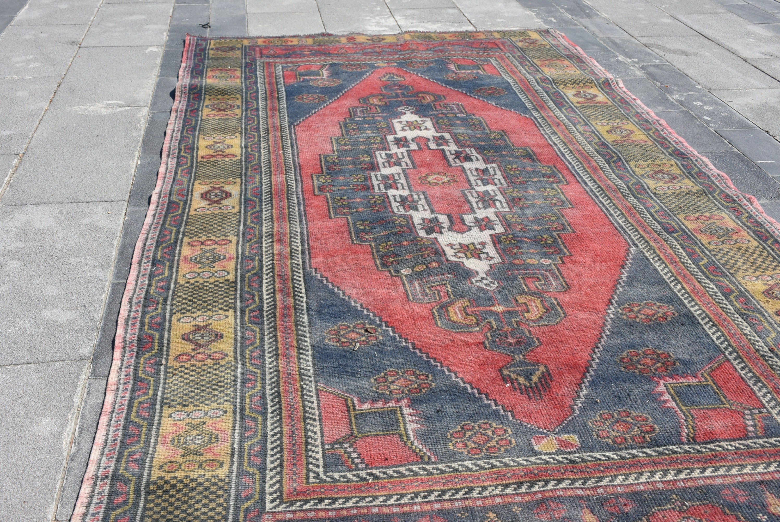 Dining Room Rug, 4.8x8.4 ft Large Rugs, Turkish Rug, Rugs for Salon, Salon Rugs, Vintage Rug, Red Oriental Rug, Kitchen Rug, Bedroom Rugs