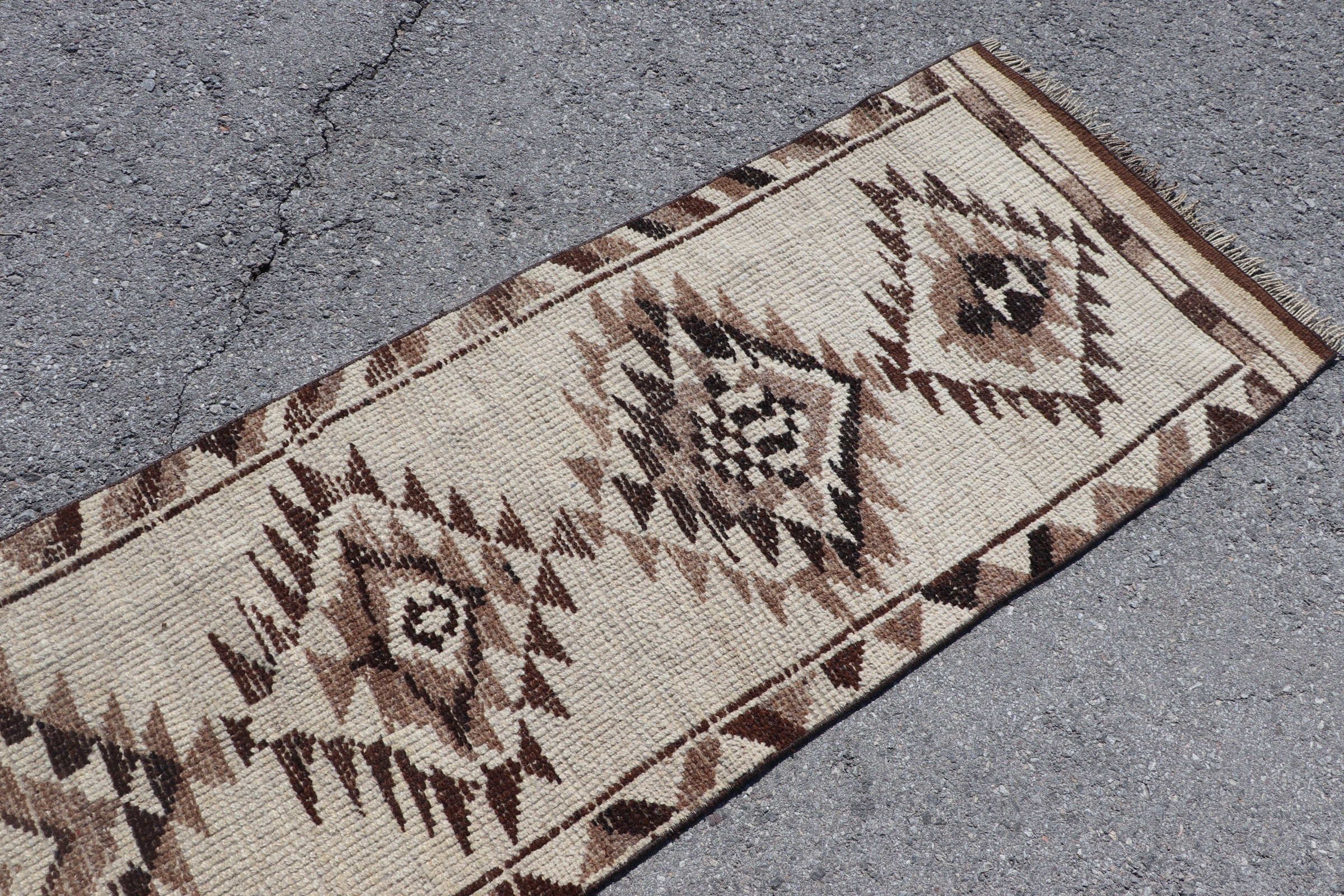 Rugs for Kitchen, Moroccan Rugs, Cute Rug, Beige Antique Rug, Vintage Rugs, Turkish Rug, 2.2x9.4 ft Runner Rug, Corridor Rug, Kitchen Rug