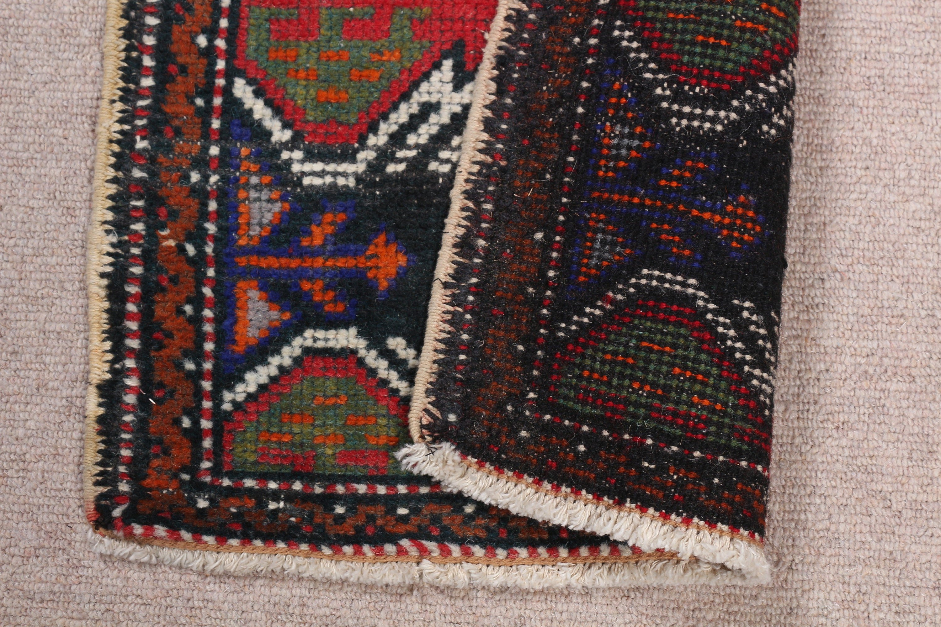 Turkish Rug, 1.7x3.1 ft Small Rugs, Red Wool Rug, Cute Rugs, Vintage Rug, Floor Rug, Moroccan Rug, Bedroom Rug, Rugs for Bathroom, Bath Rug