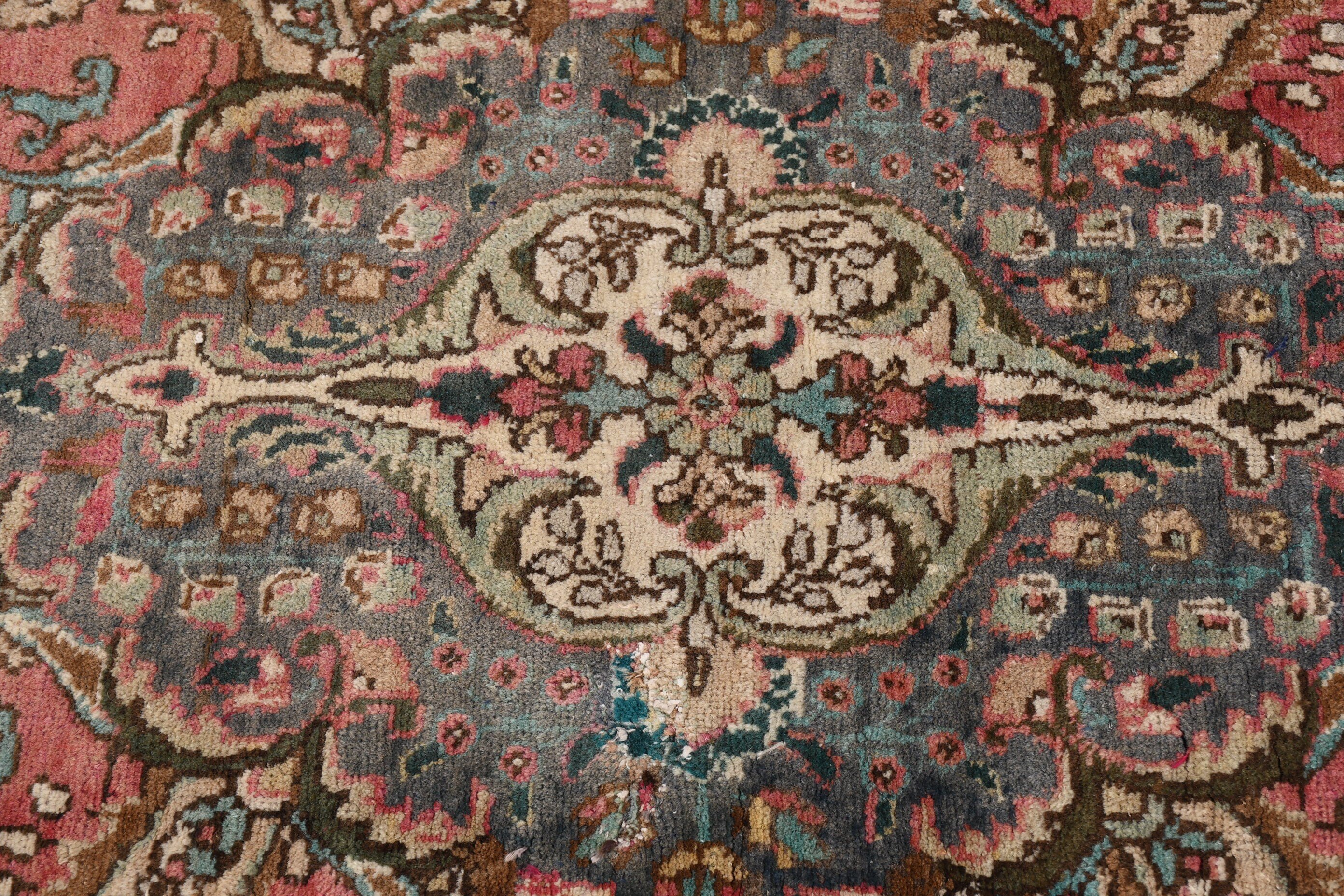 Açıklama Halısı, Sarı Oushak Halıları, 6.1x9.4 ft Büyük Halı, Yatak Odası Halısı, Türk Halısı, Vintage Halılar, Yer Halısı, Büyük Oushak Halısı