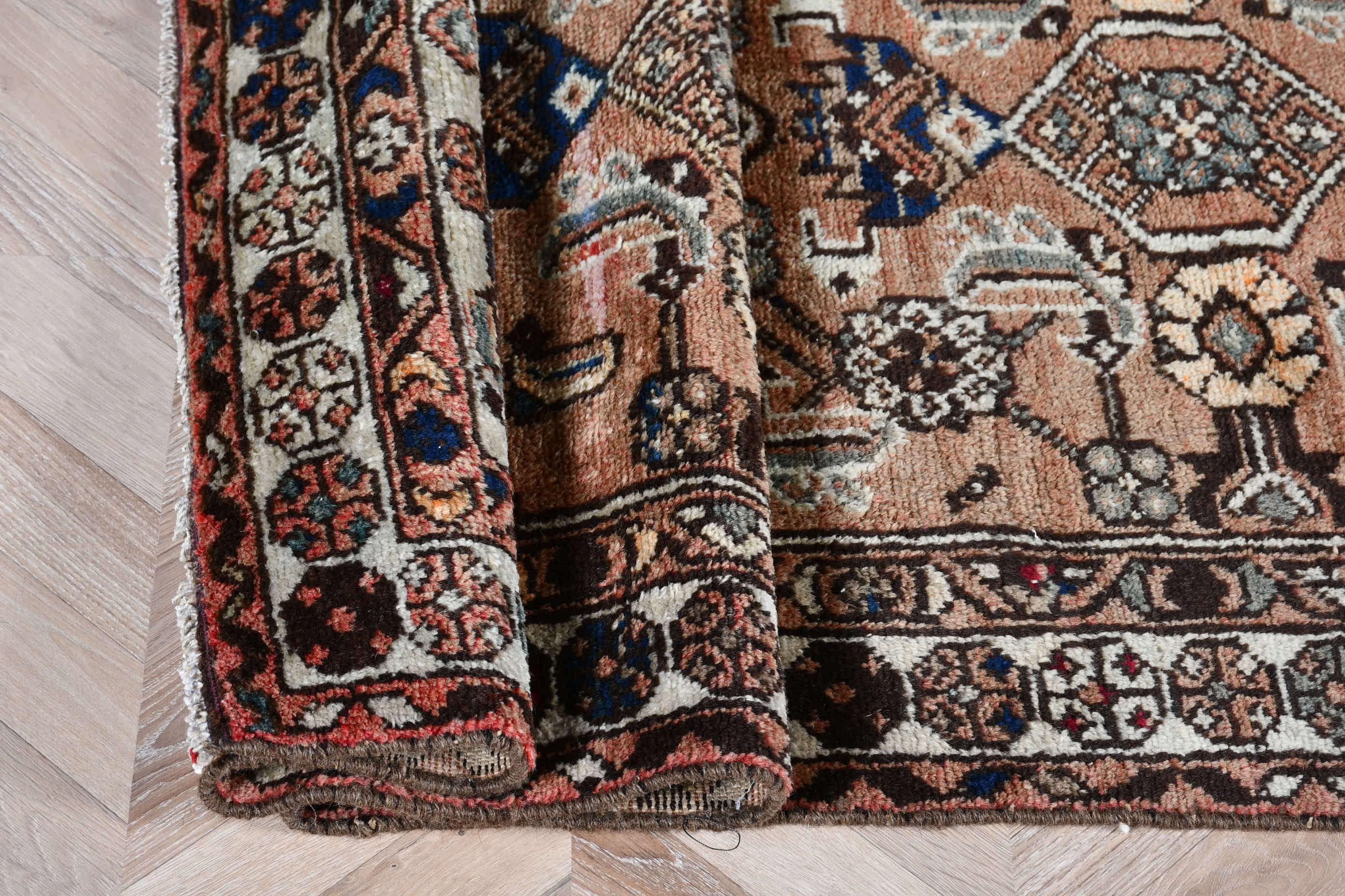 Antika Halı, Kahverengi Ev Dekorasyonu Halıları, Giriş Halısı, El Dokuma Halısı, Türk Halısı, Vintage Halılar, Fas Halısı, Mutfak Halısı, 2,9x6,1 ft Vurgu Halısı