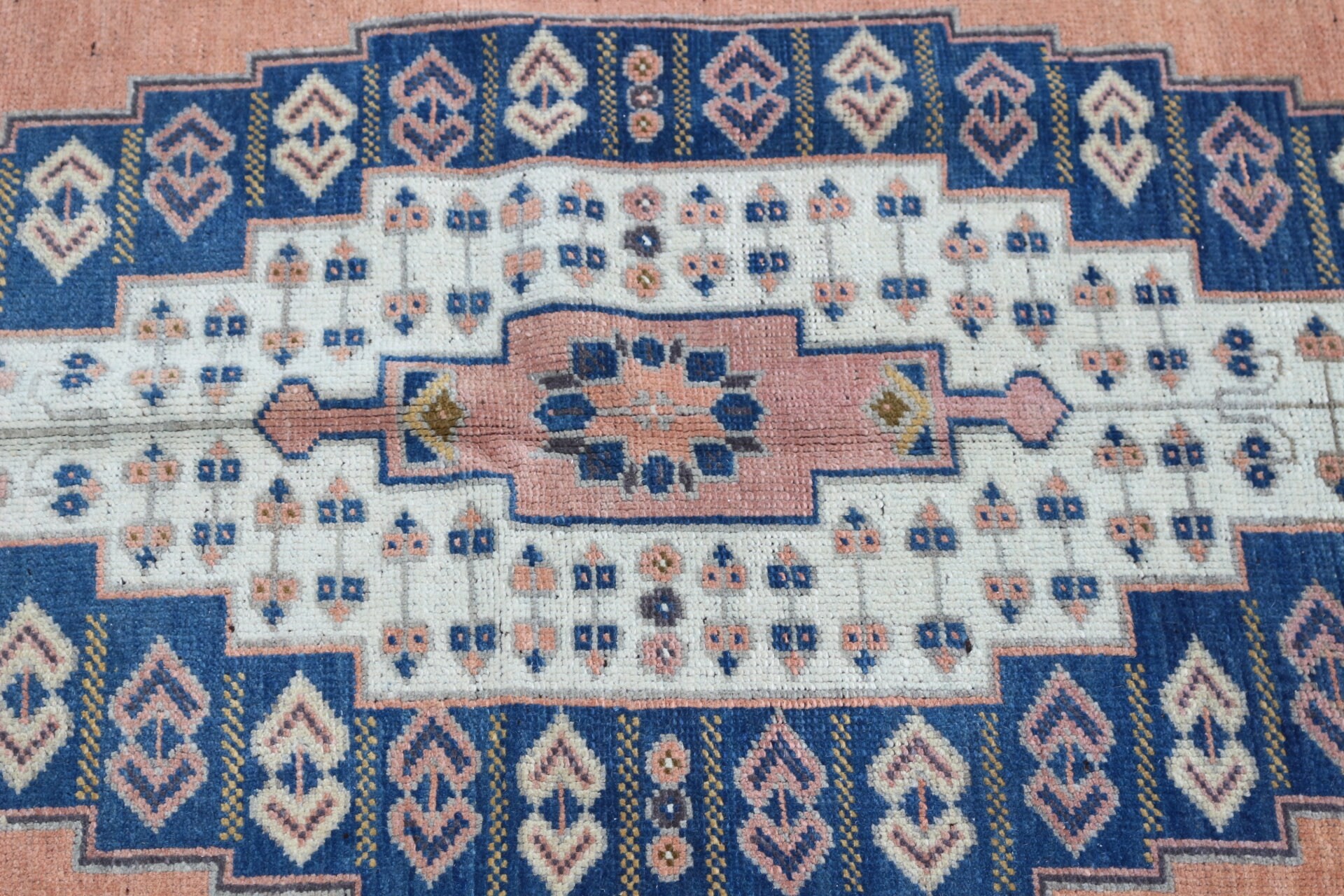 Havalı Halı, Türk Halıları, Oturma Odası Halısı, Vintage Halı, 4,9x11,1 ft Büyük Halılar, Yün Halı, Mavi Antika Halı, Yemek Odası Halıları, Salon Halısı